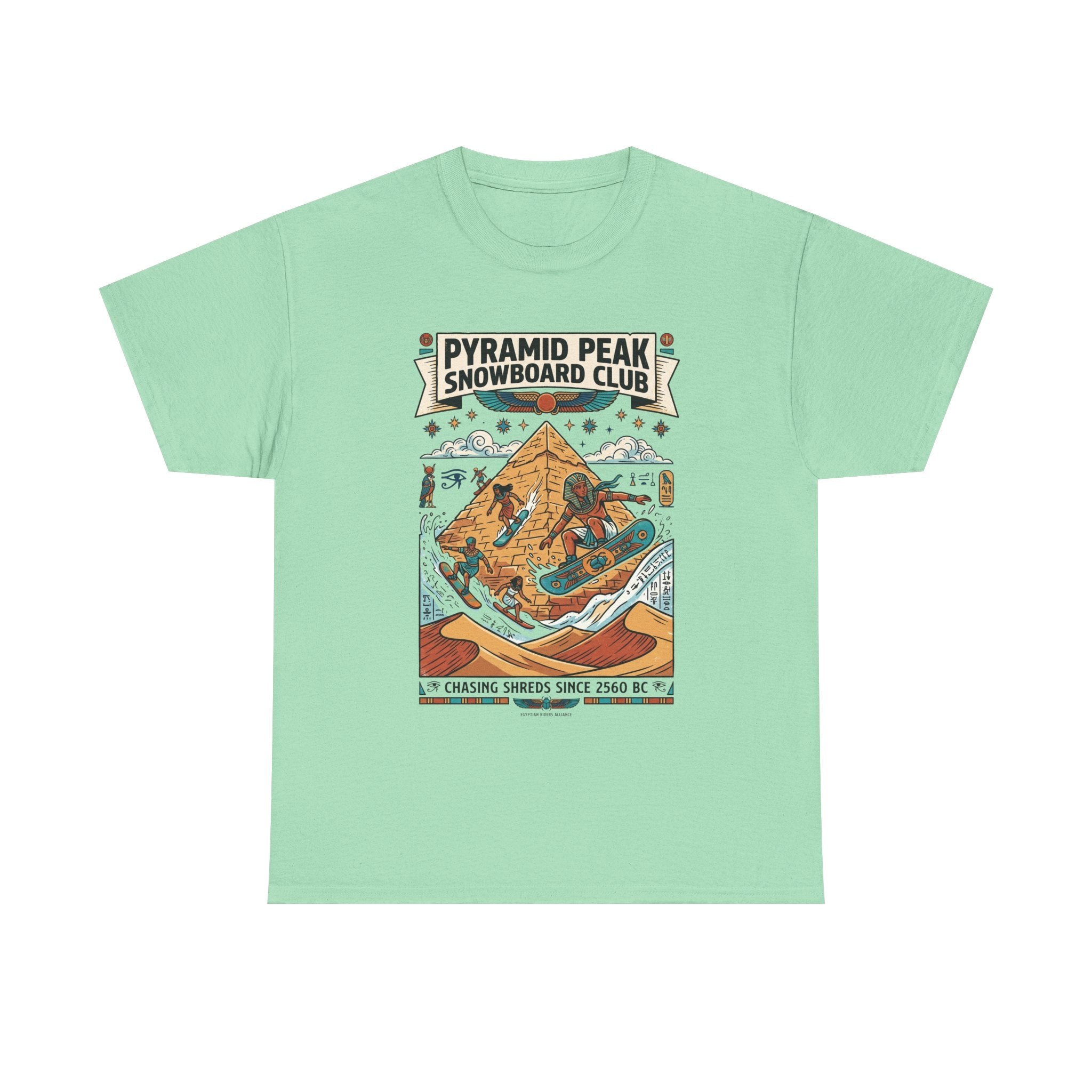 Snowboard Club Graphic Tee — "Pyramid Peak Snowboard Club" Vintage Winter Shirt