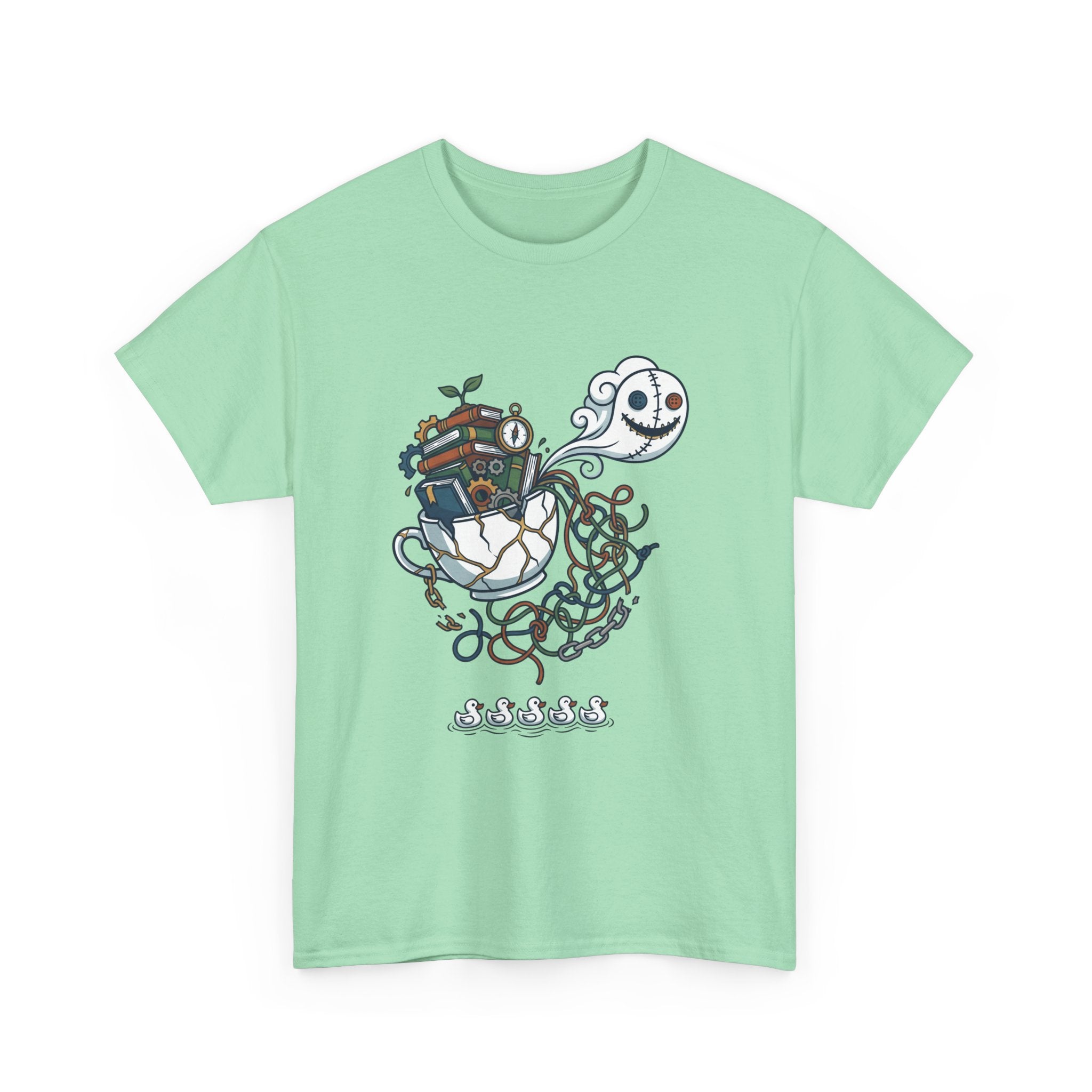 T-Shirt — Whimsical Ghost Ship Illustration Tee