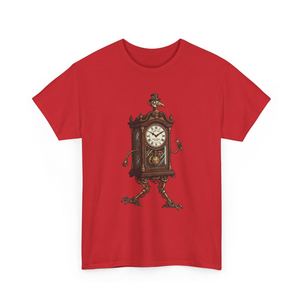 Clockwork Grandfather Tee — Vintage Walking Clock Graphic T-Shirt