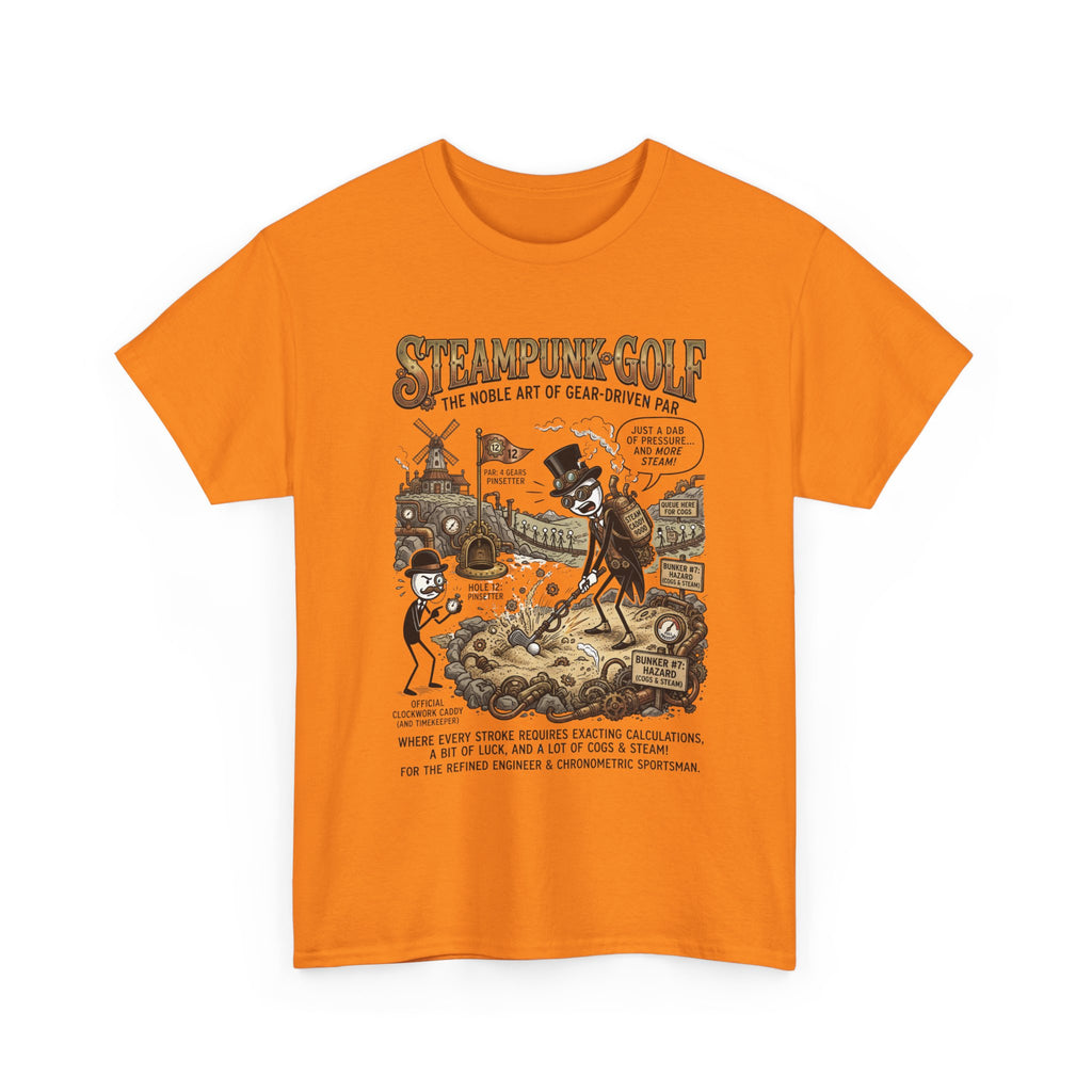 Steampunk Golf T-Shirt — Vintage Mechanical Golfers Graphic Tee
