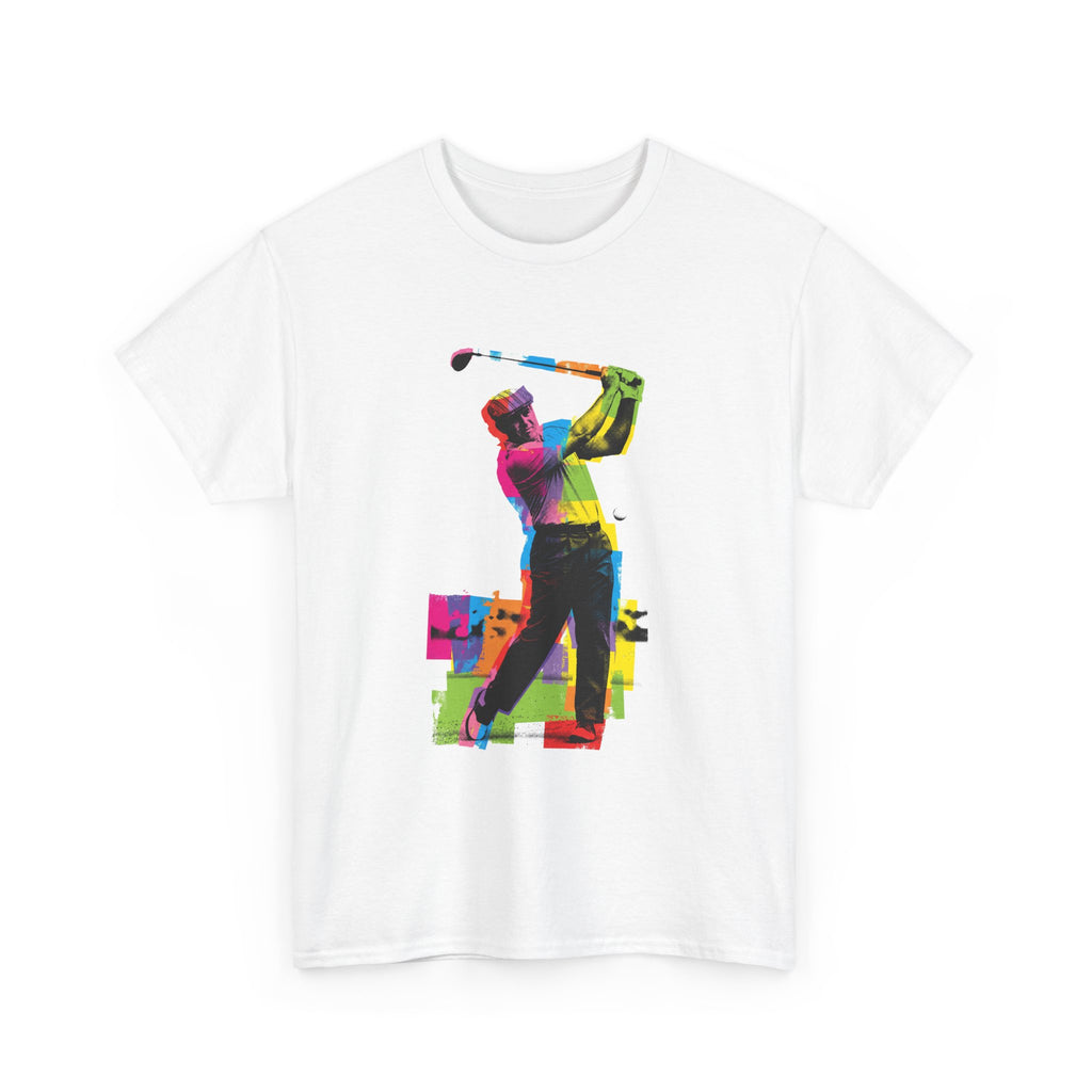 Golf Swing Pop Art T-Shirt — Colorful Golfer Graphic Tee