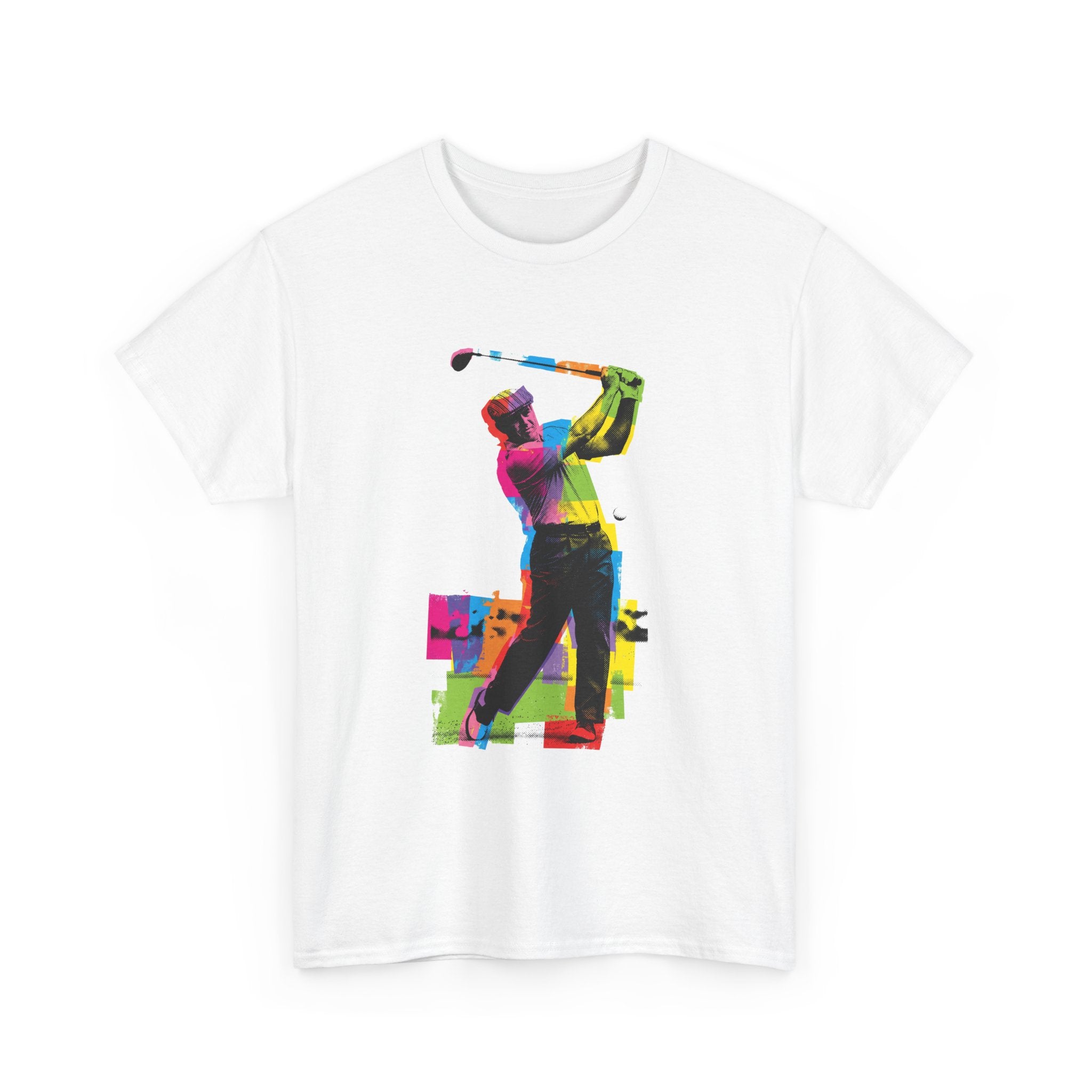 Golf Swing Pop Art T-Shirt — Colorful Golfer Graphic Tee