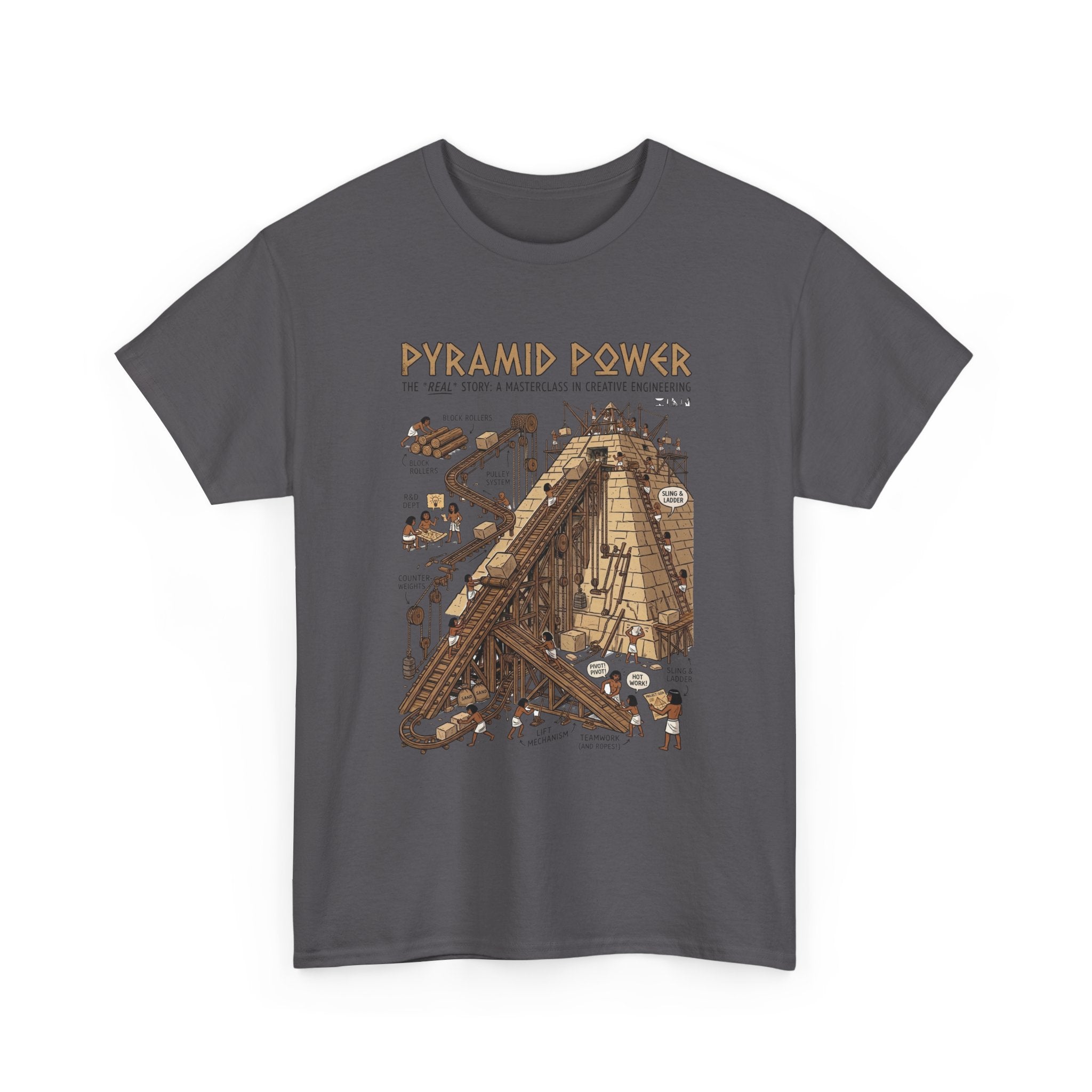 Pyramid Power Tee — Vintage Egyptian Pyramid Diagram Graphic T‑Shirt