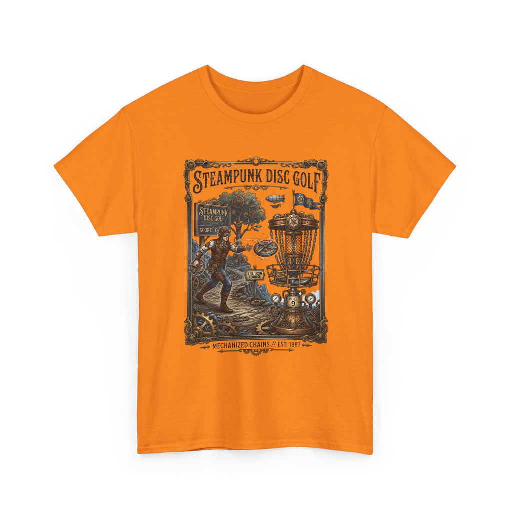 Steampunk Disc Golf T-Shirt — Vintage Victorian Disc Golf Poster Tee