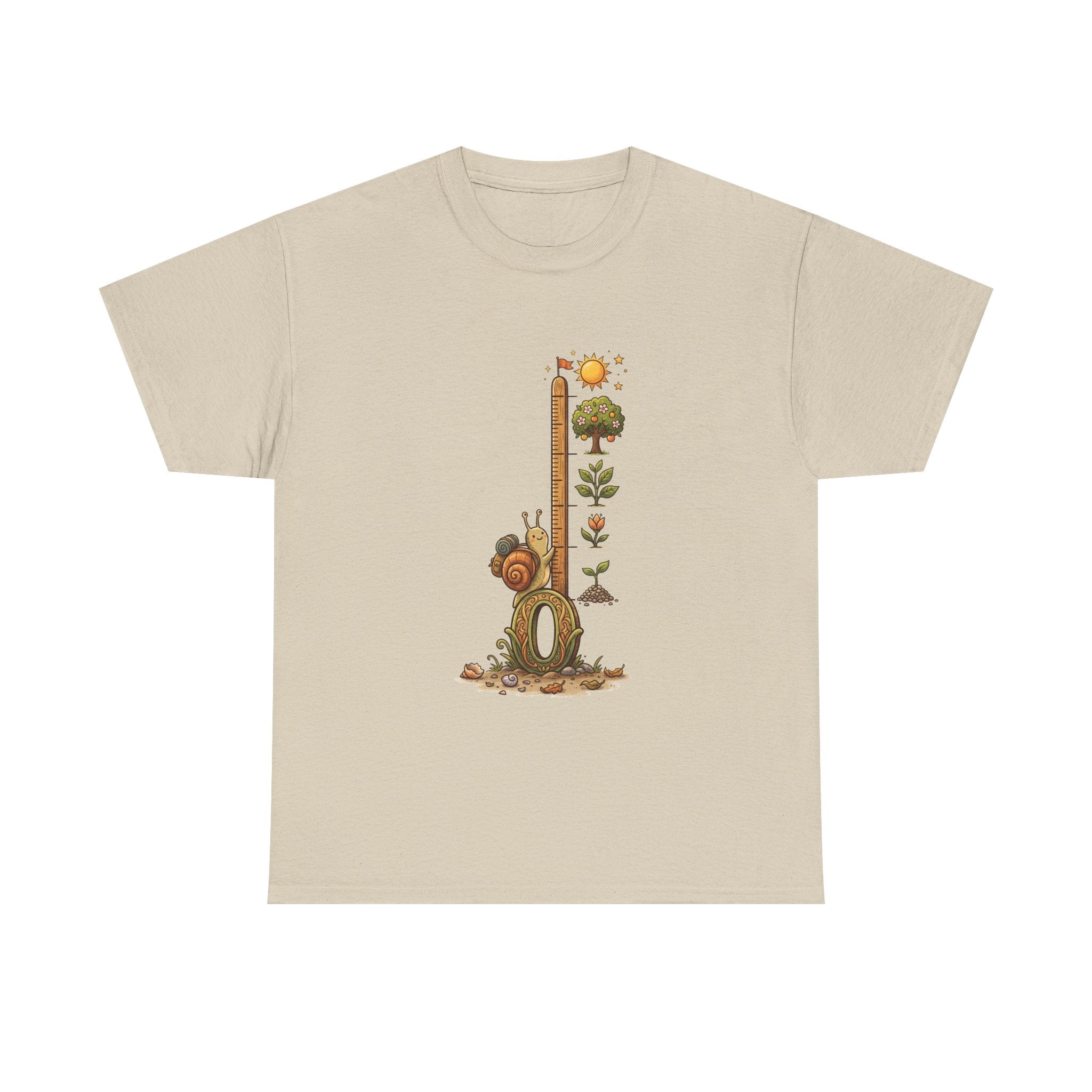 Growth Meter Graphic Tee — Cute Bear Planting Height Chart T-Shirt