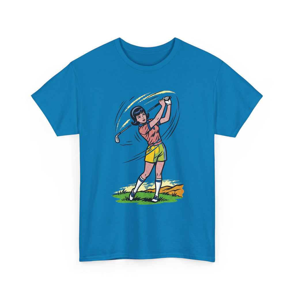Golf Swing Graphic Tee — Vintage Golfer Illustration T-Shirt