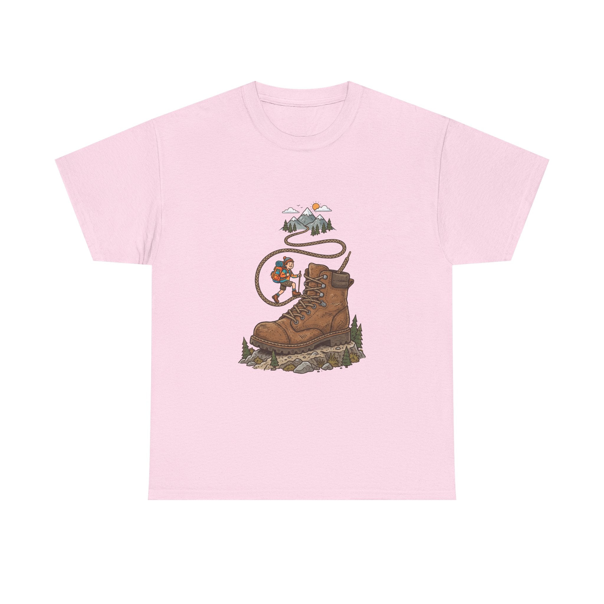 Hiking Boot Adventure Graphic Tee — Outdoor Trail Camper Shirt