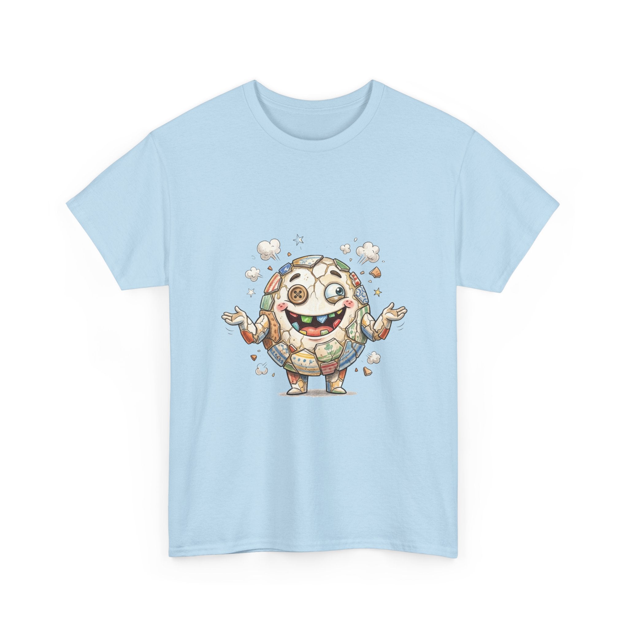 T-Shirt — Cute Kawaii Mosaic Egg Character Illustration Tee