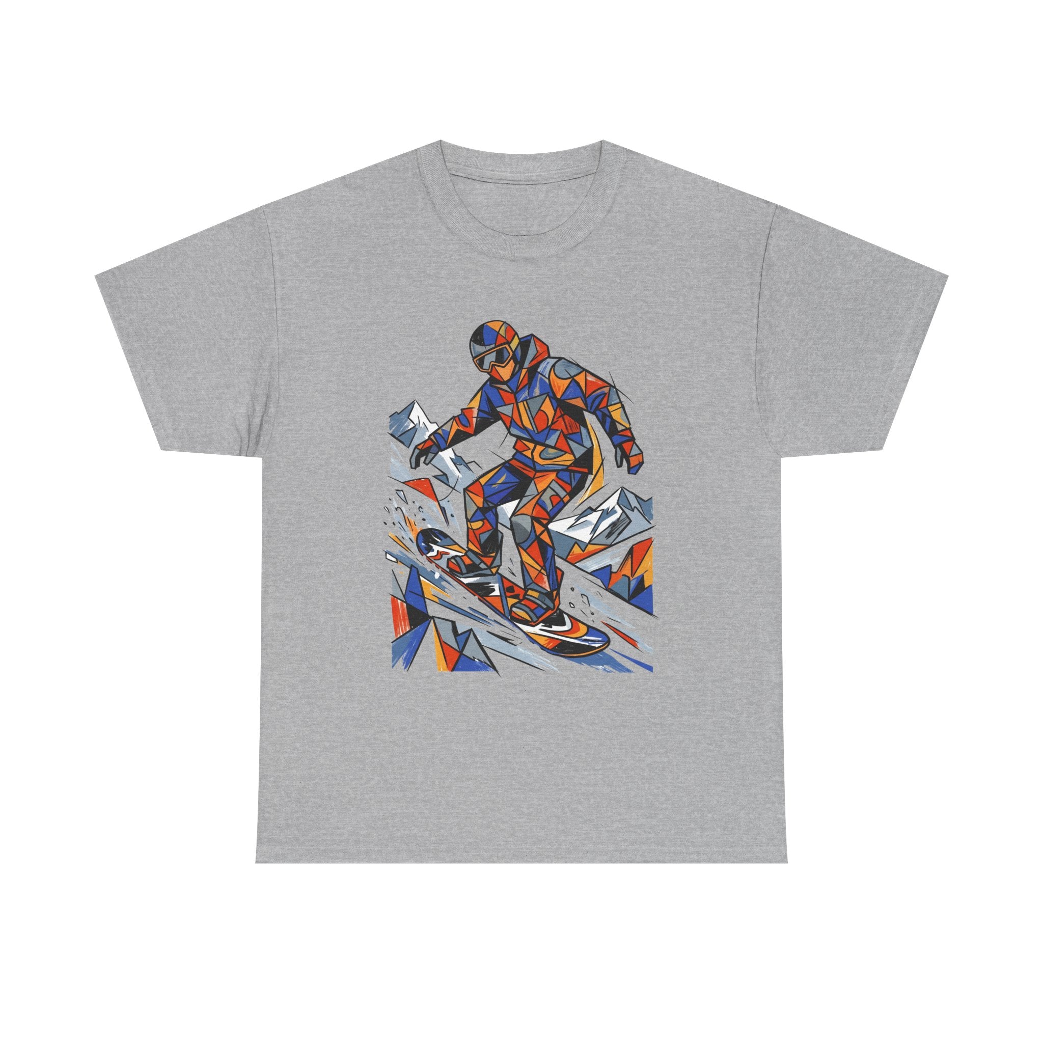 Snowboarder Geometric Art Tee