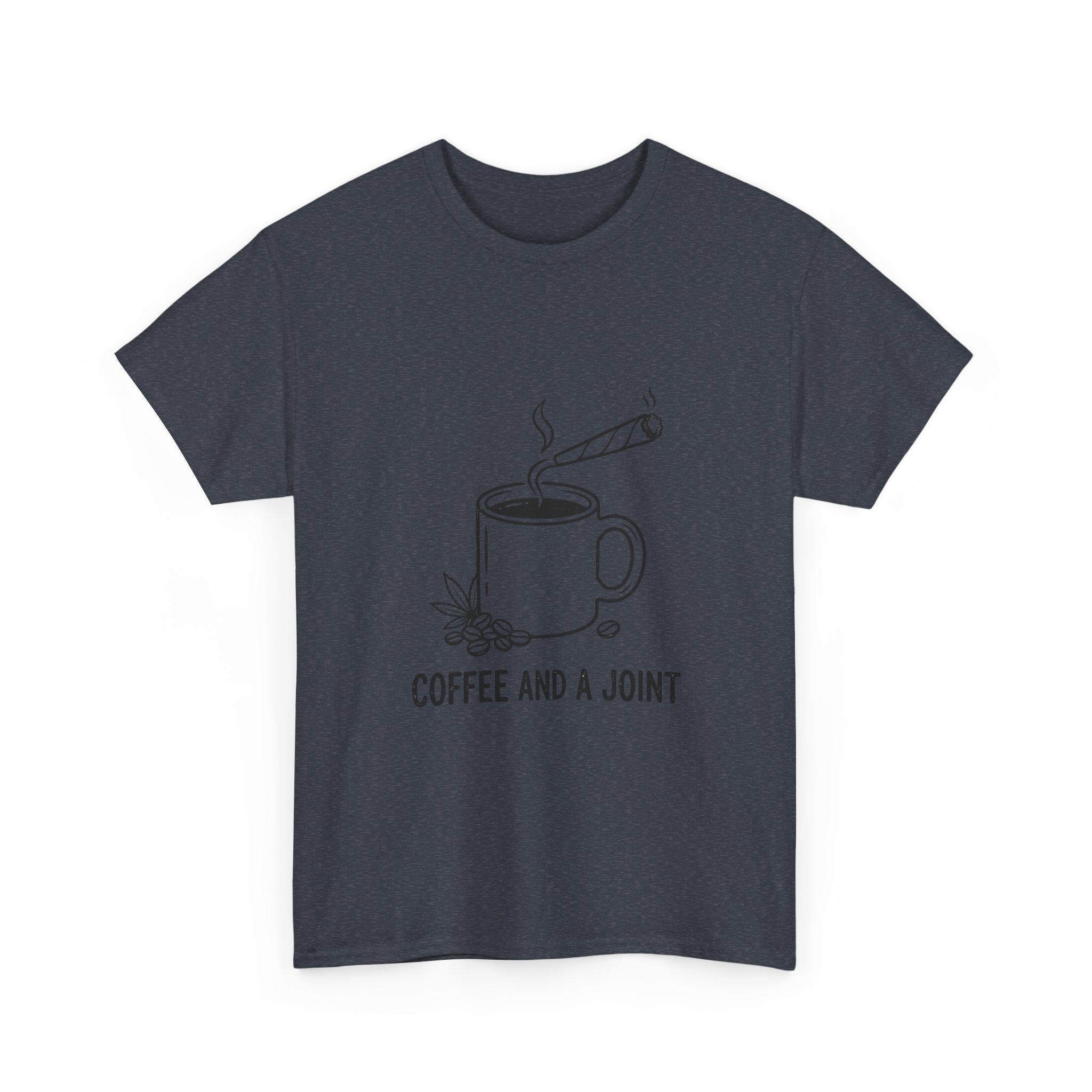 Coffee and a Joint Tee — Cannabis Coffee Minimalist T‑Shirt