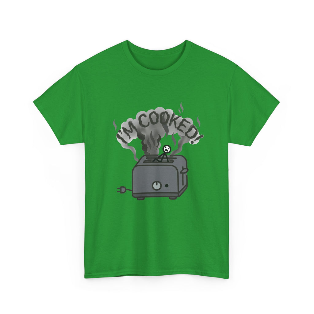 I'm Cooked Toaster T‑Shirt — Funny Kitchen Appliance Graphic Tee
