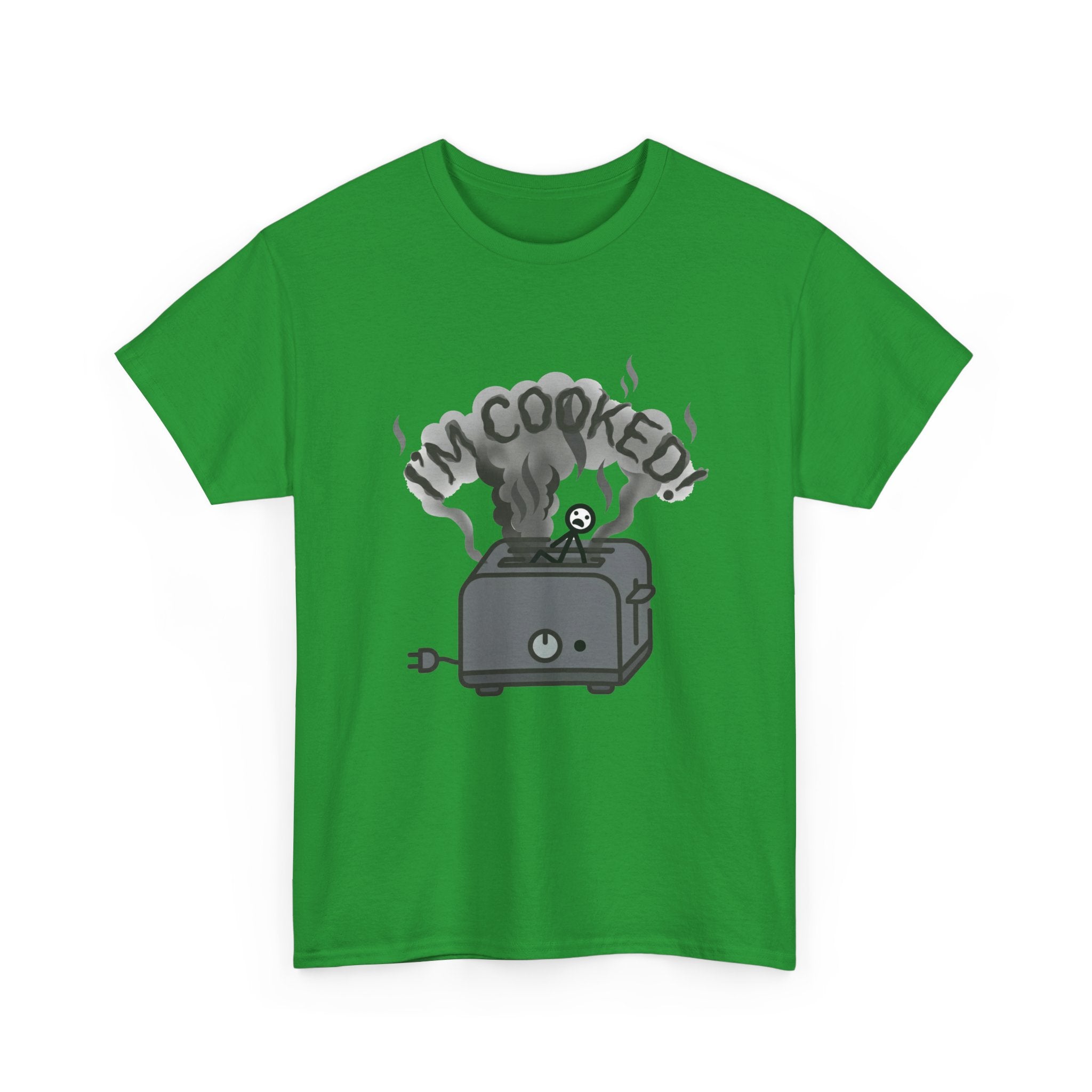 I'm Cooked Toaster T‑Shirt — Funny Kitchen Appliance Graphic Tee