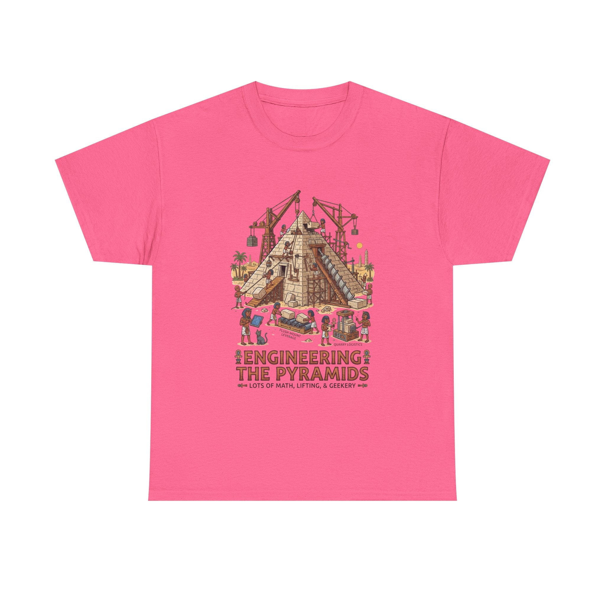 Pyramids Engineering T-Shirt – Vintage Egypt Construction Graphic Tee