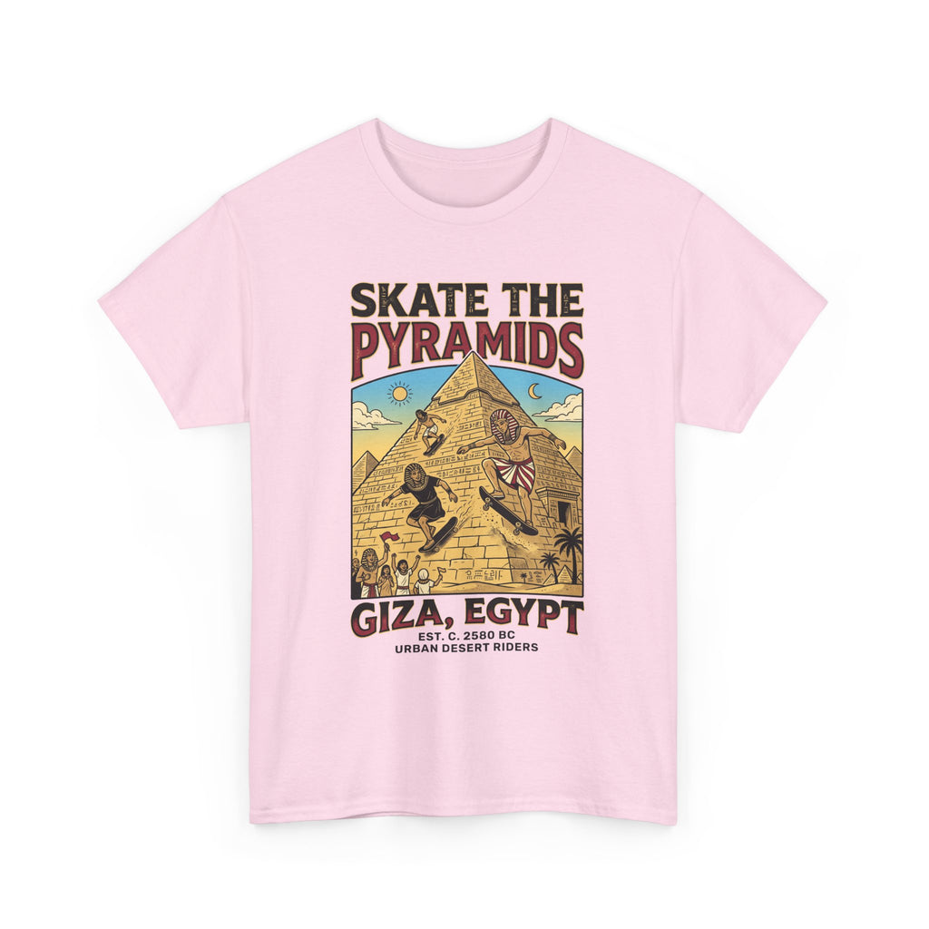 Skate The Pyramids Tee — Giza Egypt Skateboarding Graphic T-Shirt