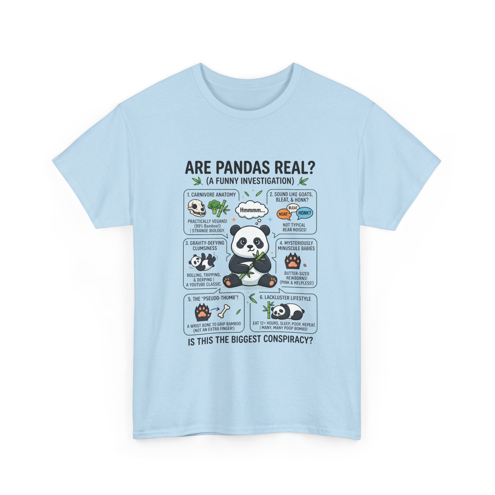 Are Pandas Real? Funny Panda Infographic T-Shirt
