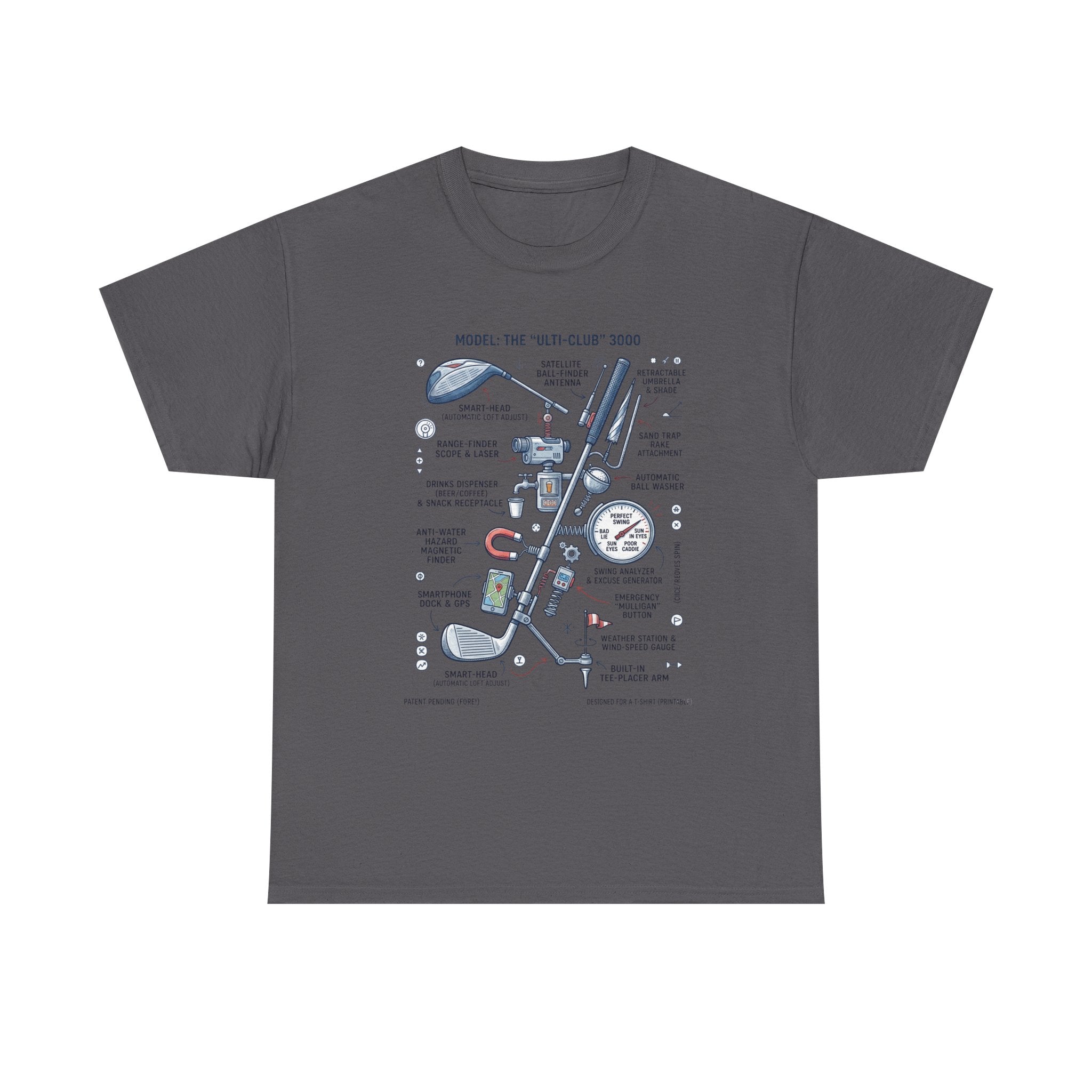 T-Shirt — Golf Club Diagram Vintage Schematic Tee