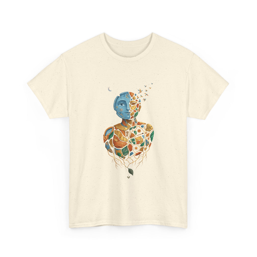 Abstract Mosaic Portrait T‑Shirt — Fragmented Face Art Tee