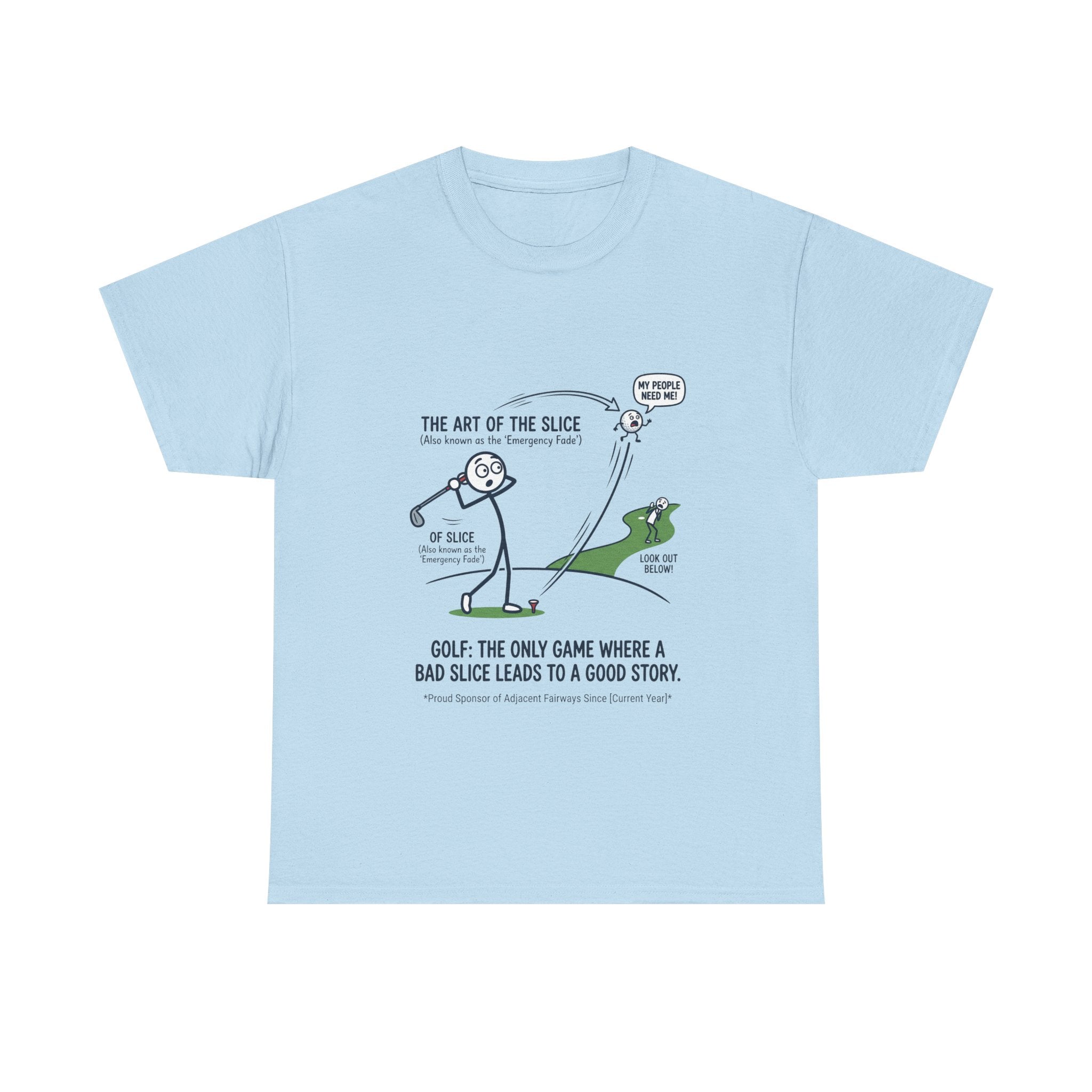 Golf Slice T-Shirt — "The Art of the Slice" Funny Golf Humor Tee