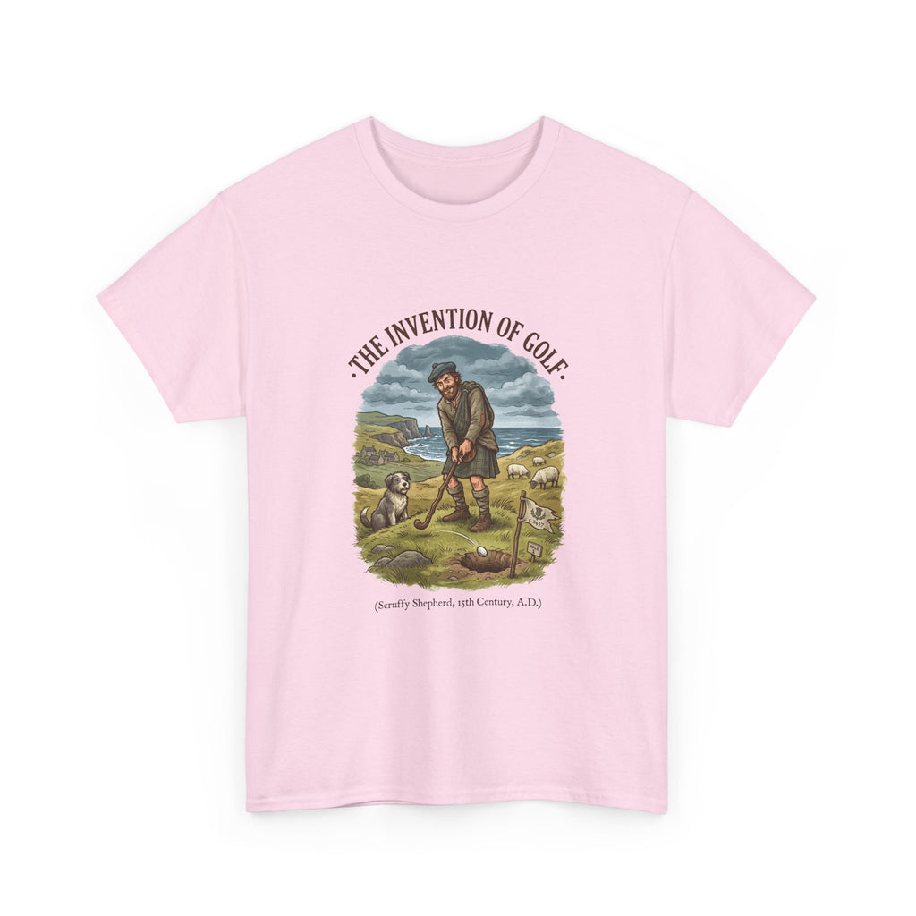 The Invention of Golf T-Shirt — Vintage Golfer Illustration Tee