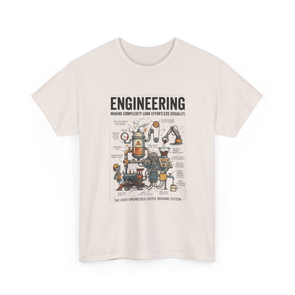 Engineering Diagram T‑Shirt — Funny STEM Illustration Tee for Engineers & Students