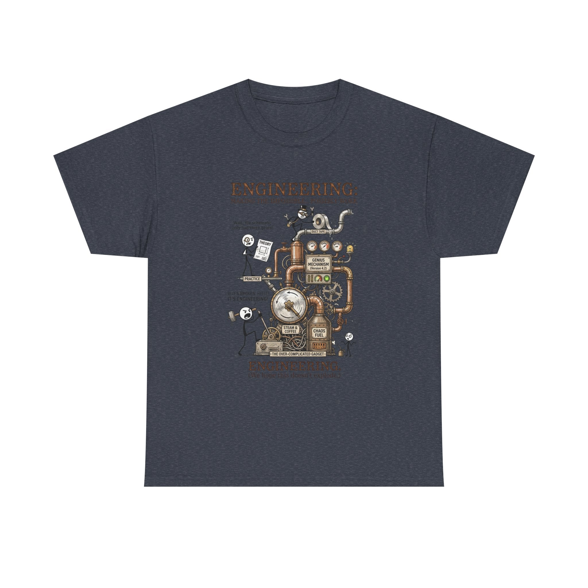 Engineering T‑Shirt – Coffee Diagram Tee (Funny "Engineering: Making the Impossible Work")