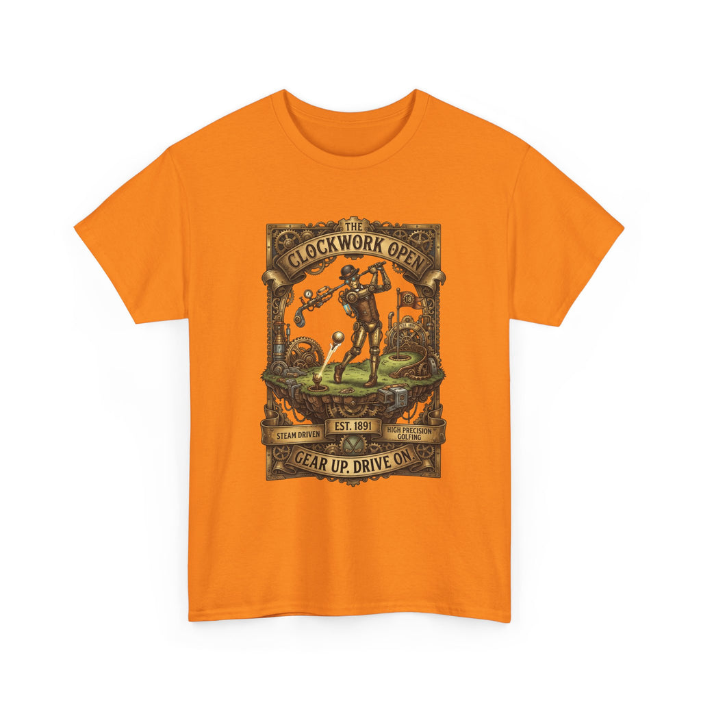 Steampunk Golf Tee — Vintage Mechanical Tin Man Graphic T-Shirt
