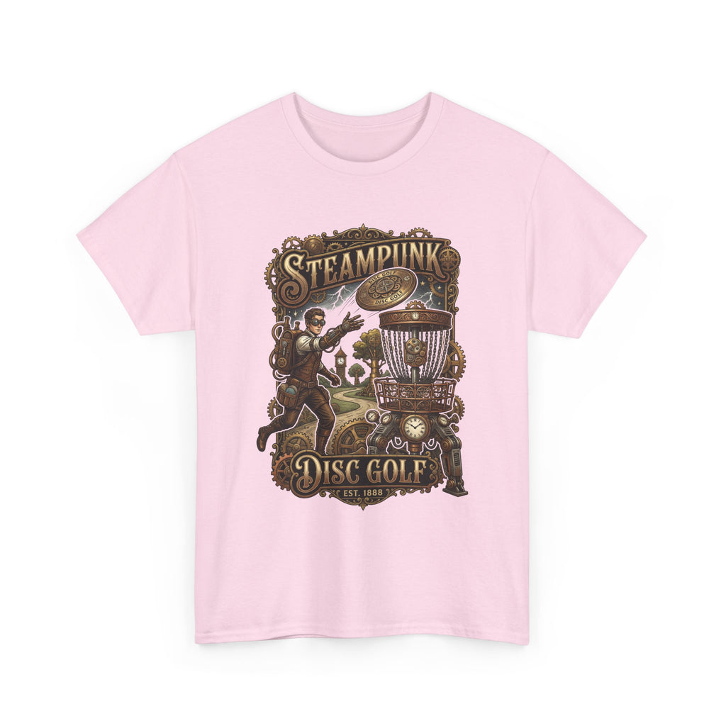 Steampunk Disc Golf T‑Shirt – Vintage Industrial Disc Golf Tee