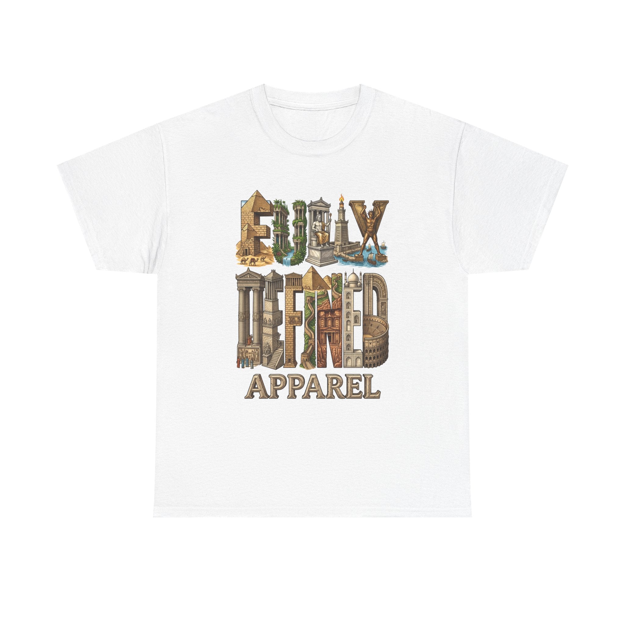 Fully Defined Apparel T‑Shirt — Wonders of the World Graphic Tee