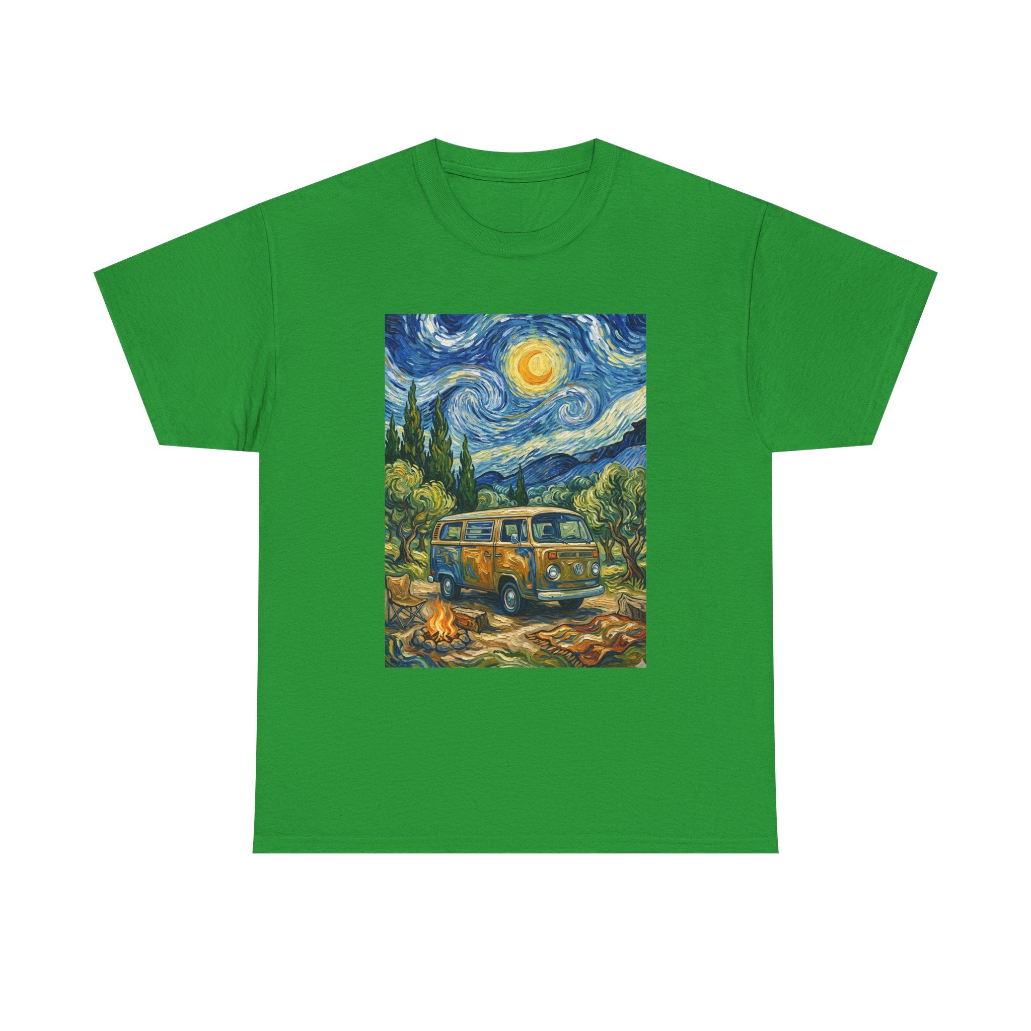 Van Gogh Night Van T-Shirt — Vintage Camper Starry Sky Tee