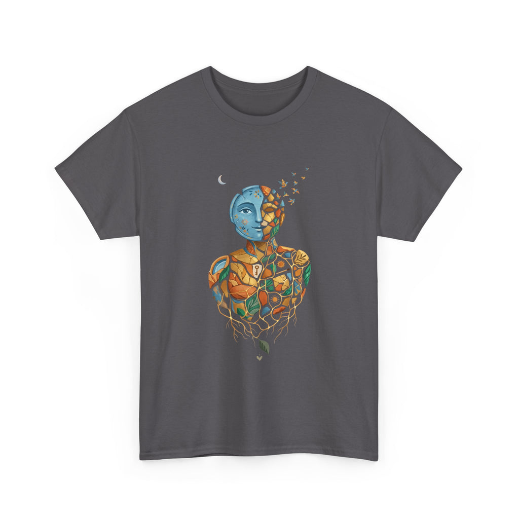Abstract Mosaic Portrait T‑Shirt — Fragmented Face Art Tee