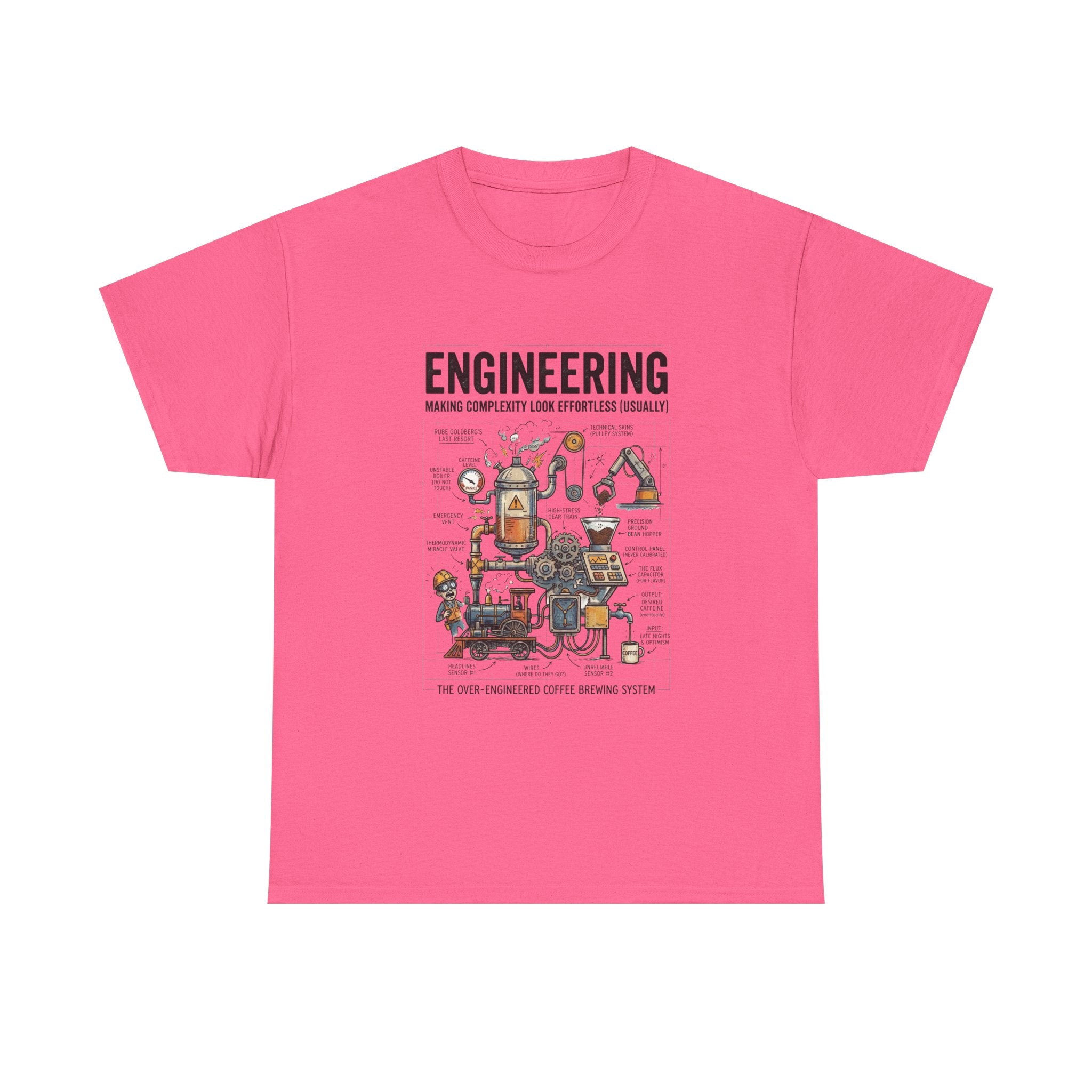 Engineering Diagram T‑Shirt — Funny STEM Illustration Tee for Engineers & Students