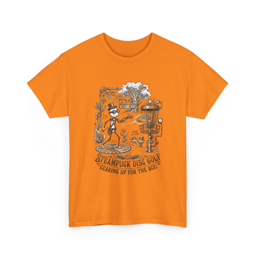 Steampunk Disc Golf T-Shirt — "Gearing Up for the Ace" Vintage Disc Golf Tee