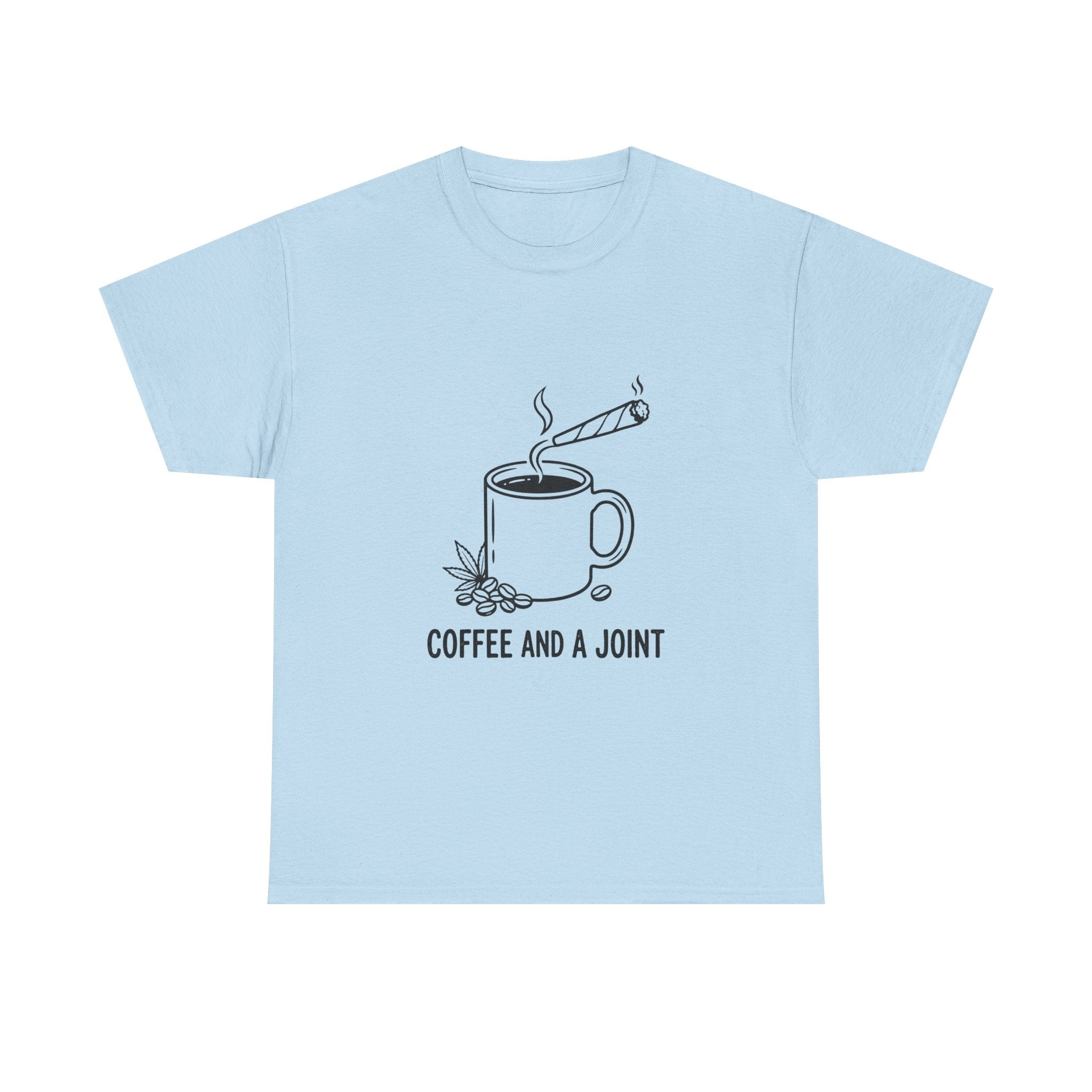 Coffee and a Joint Tee — Cannabis Coffee Minimalist T‑Shirt