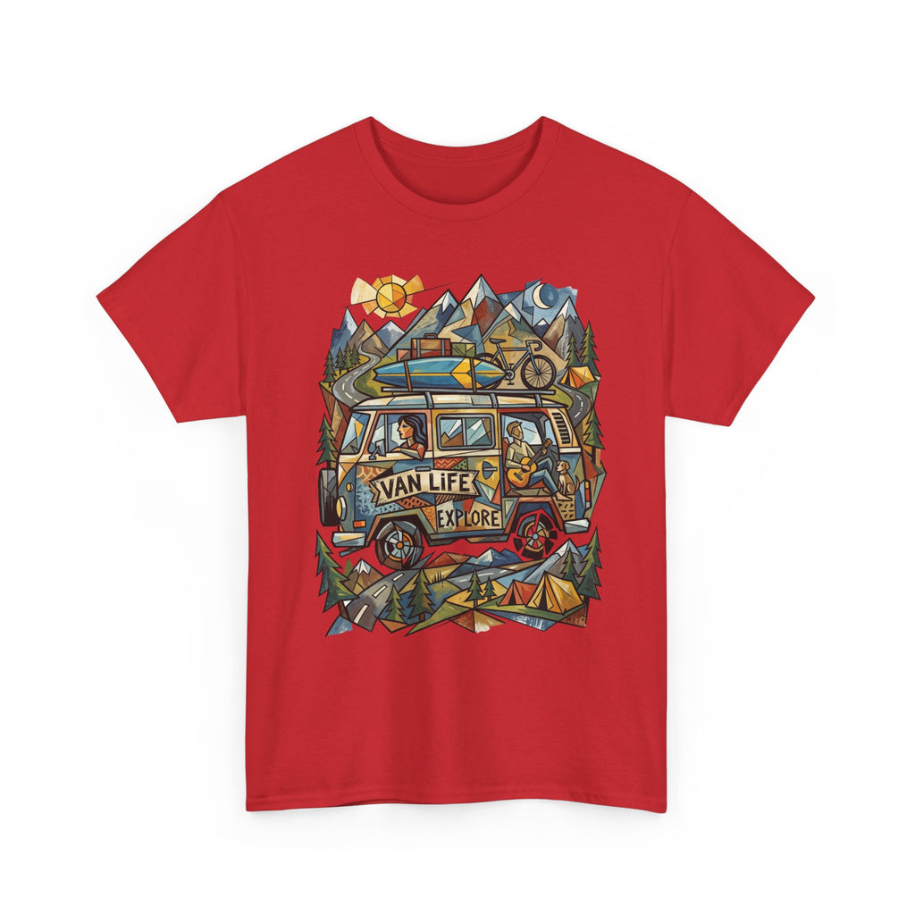 Van Life Explore T-Shirt — Retro Campervan Adventure Graphic Tee