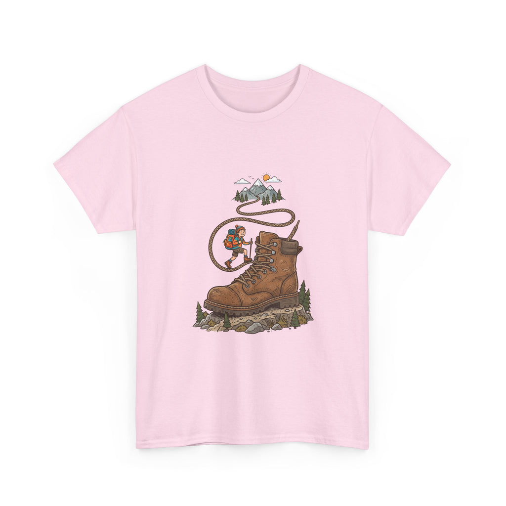 Hiking Boot Adventure Graphic Tee — Outdoor Trail Camper Shirt