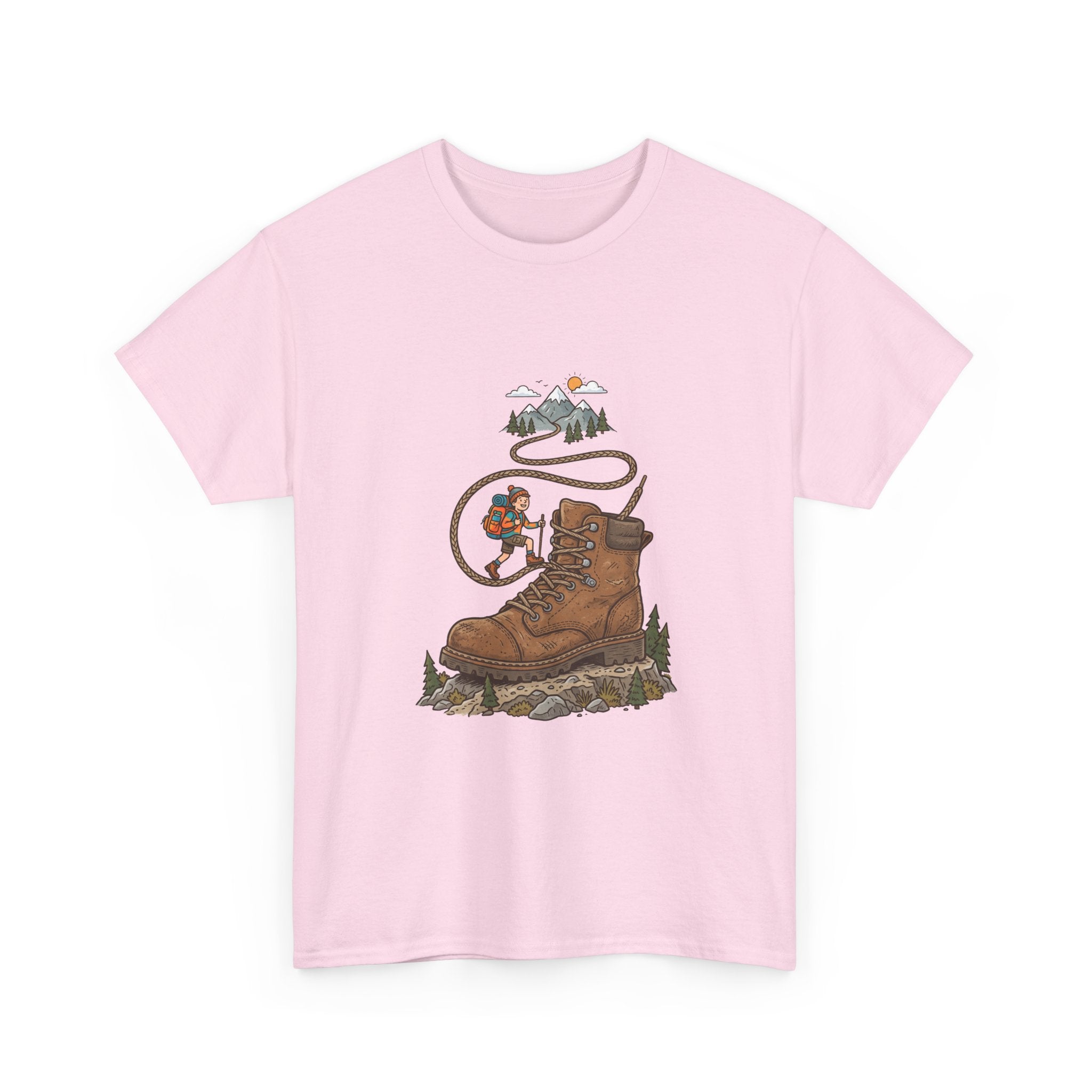 Hiking Boot Adventure Graphic Tee — Outdoor Trail Camper Shirt