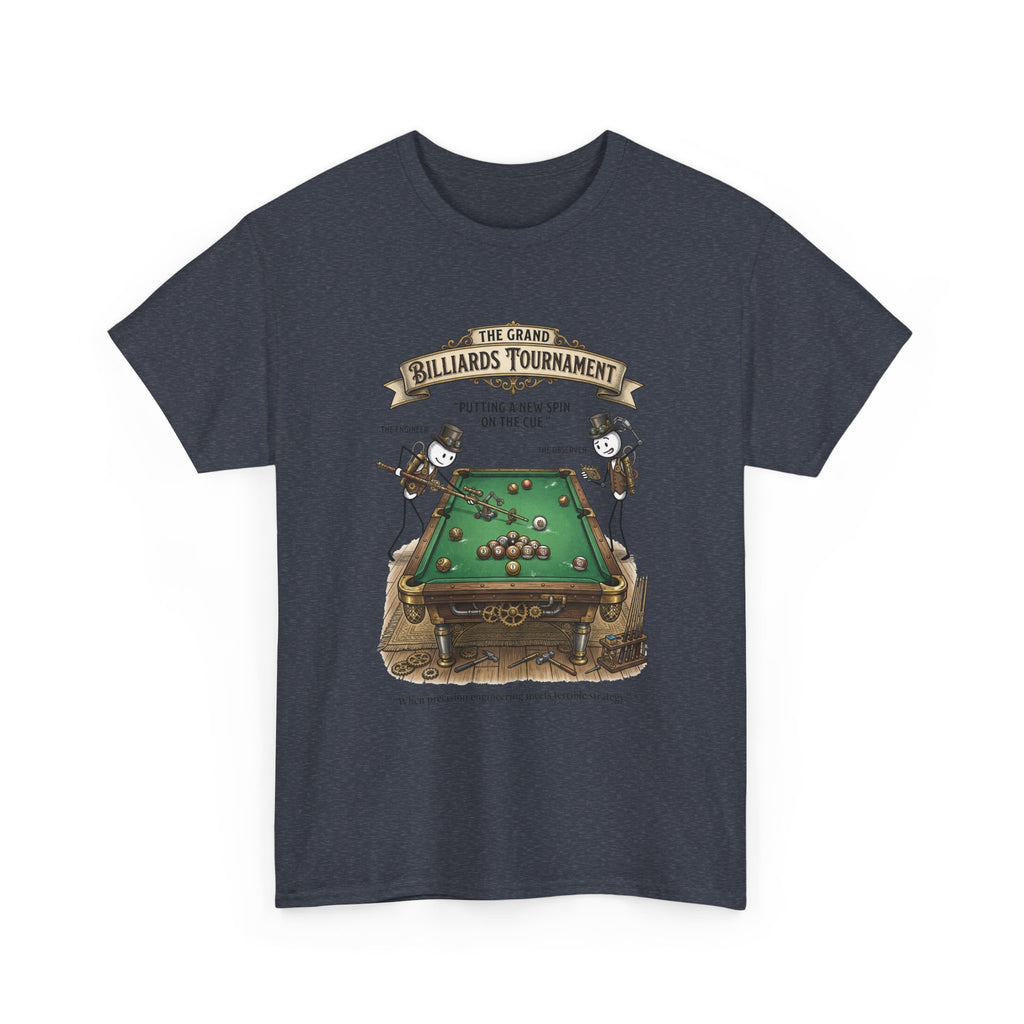 Billiards Tournament T-Shirt — Vintage Pool Table Graphic Tee