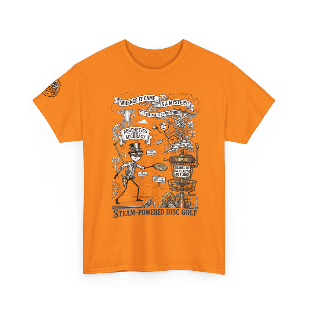 Steam-Powered Disc Golf T-Shirt | Steampunk Disc Golf Design