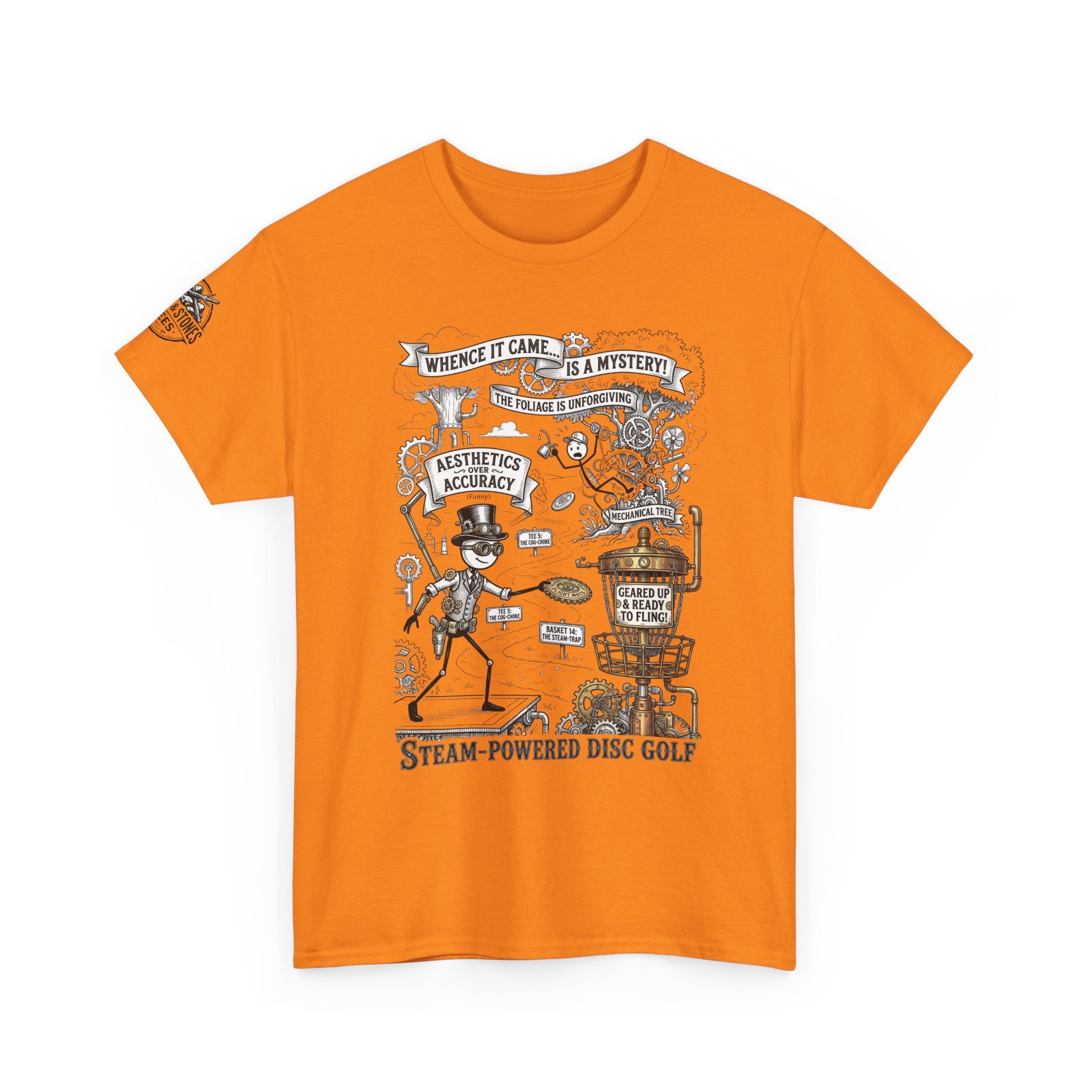 Steam-Powered Disc Golf T-Shirt | Steampunk Disc Golf Design