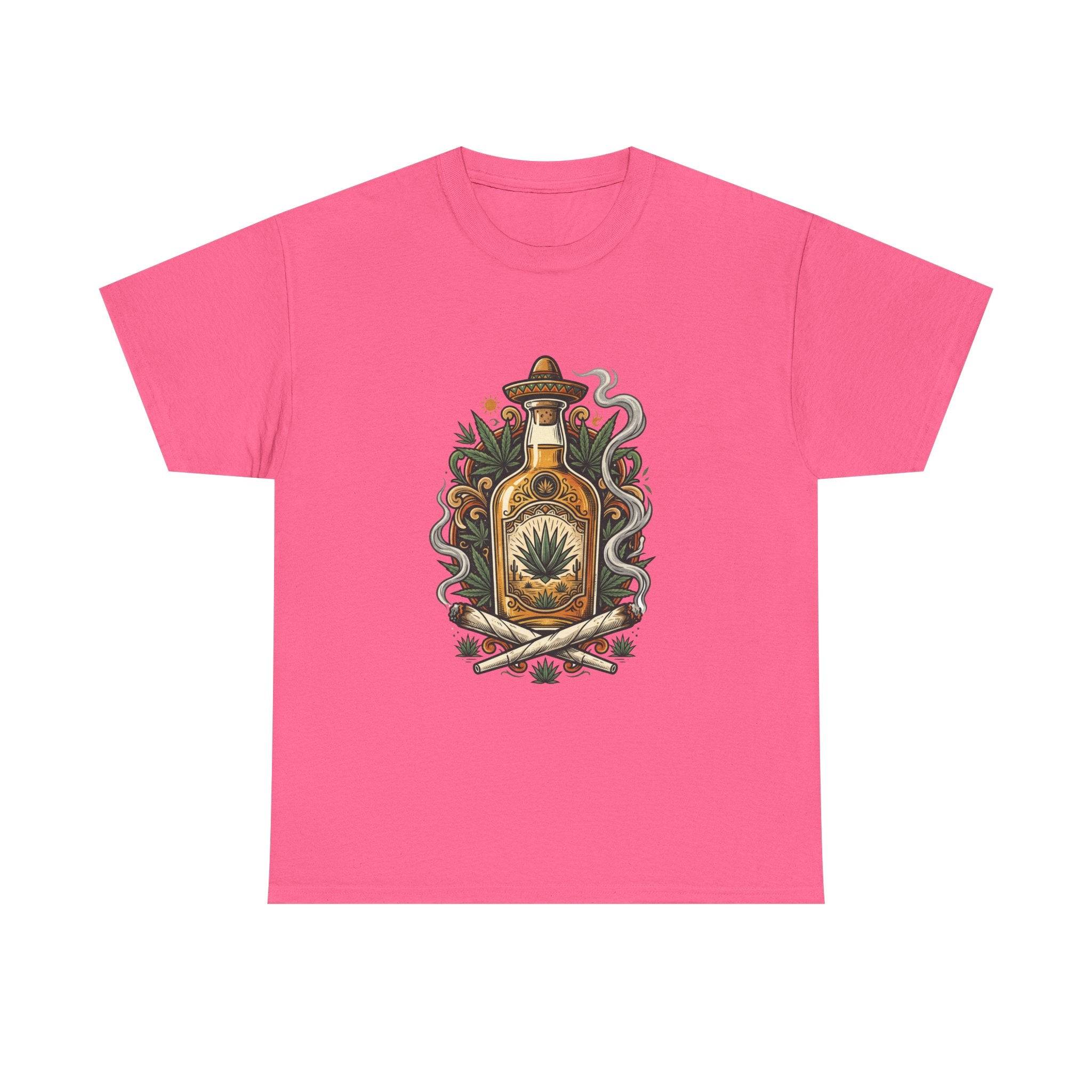 Tequila Bottle Graphic Tee — Agave Spirit Illustration T-Shirt