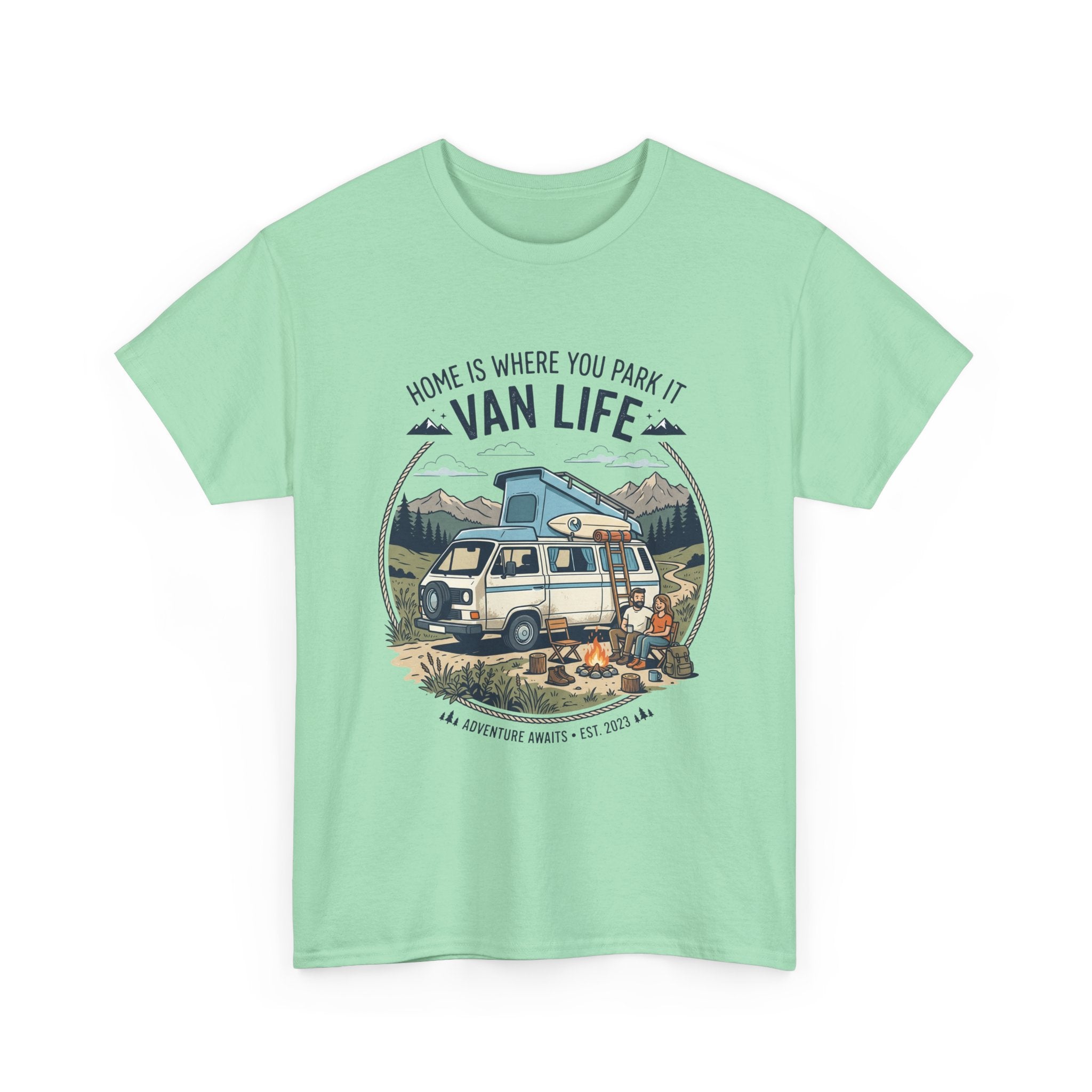Van Life T-Shirt — "Home Is Where You Park It" Adventure Tee