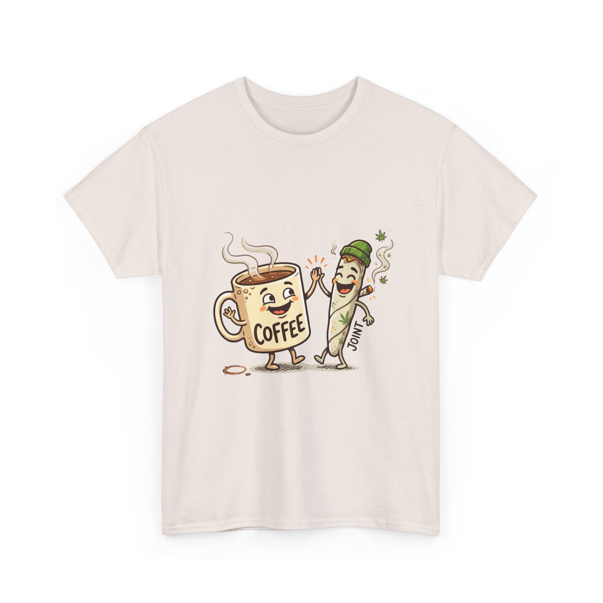 Coffee & a Joint Friends T-Shirt — Funny Breakfast Cartoon Tee
