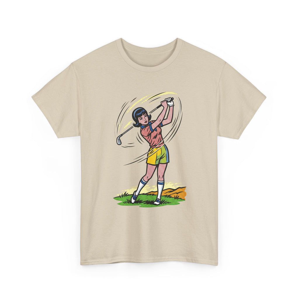 Golf Swing Graphic Tee — Vintage Golfer Illustration T-Shirt