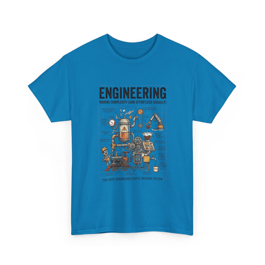 Engineering Diagram T‑Shirt — Funny STEM Illustration Tee for Engineers & Students