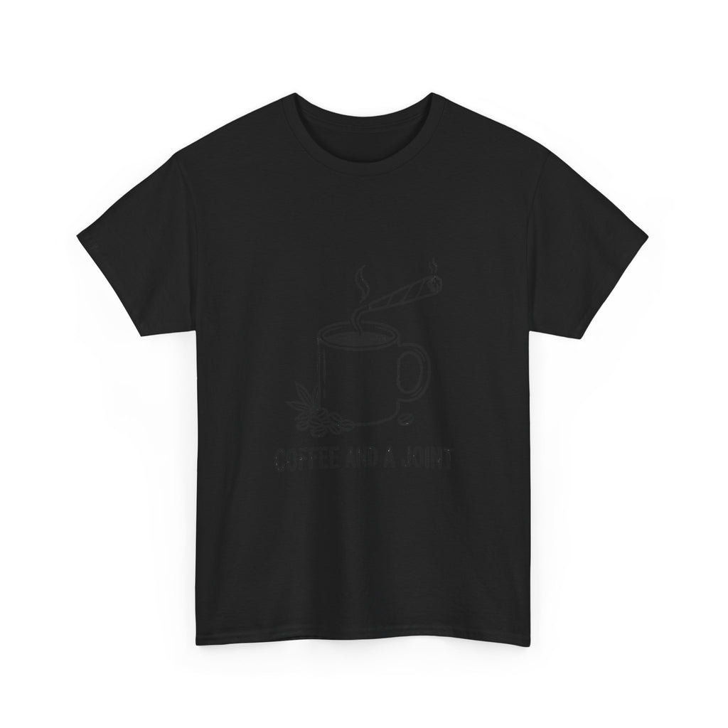 Coffee and a Joint Tee — Cannabis Coffee Minimalist T‑Shirt
