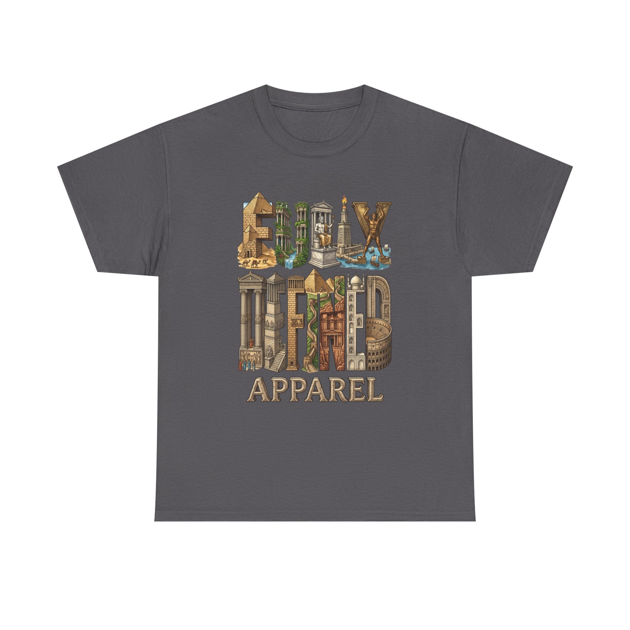 Fully Defined Apparel T‑Shirt — Wonders of the World Graphic Tee