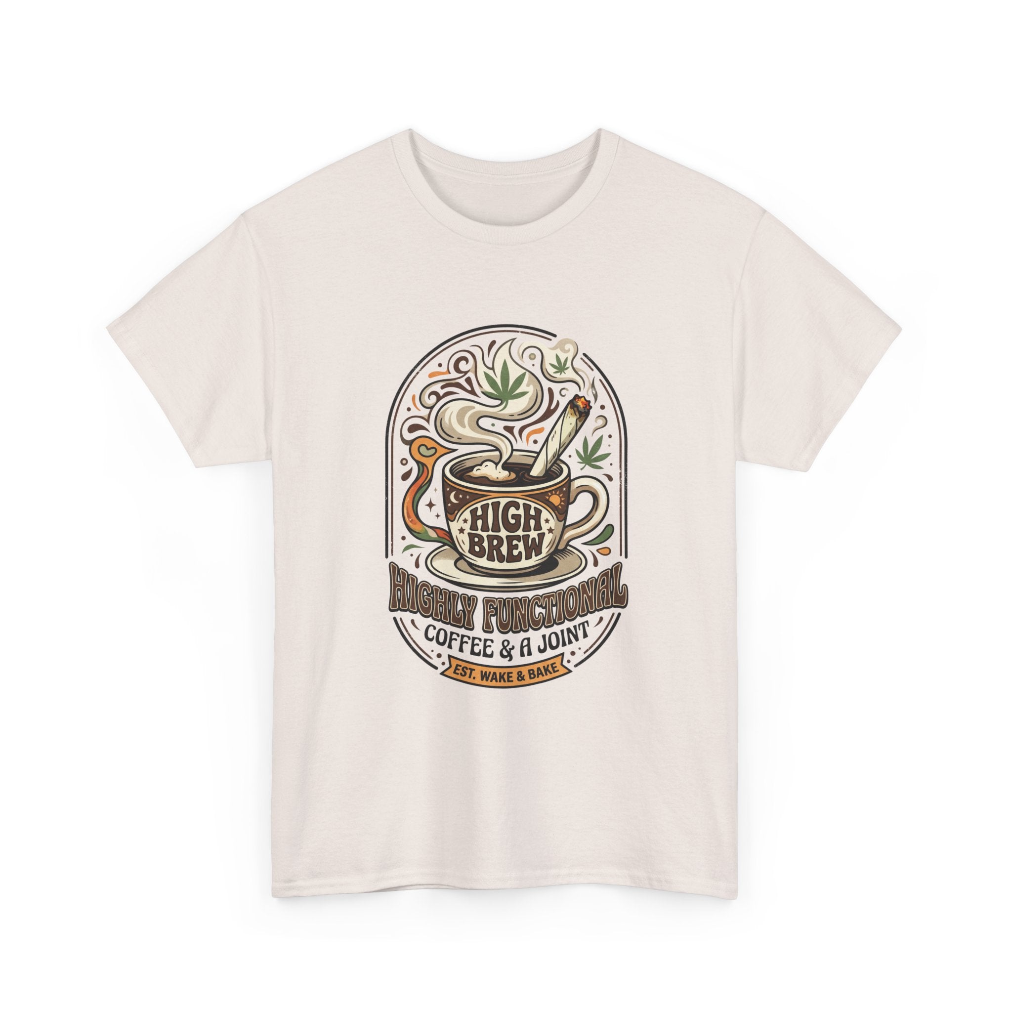 Coffee & Joint Tee — “High Brew” Graphic Coffee T‑Shirt