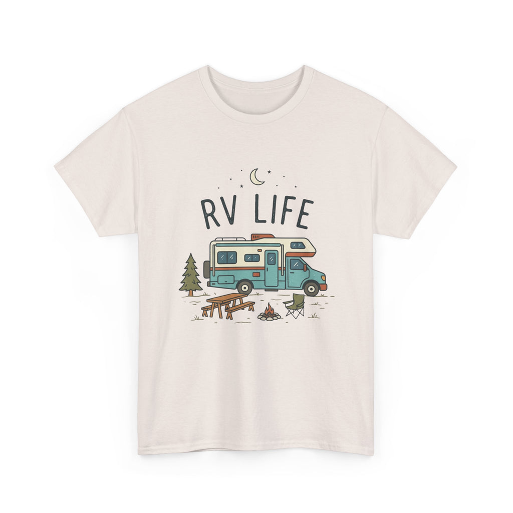 RV Life T‑Shirt — Retro Camper Tee for RV Travelers & Camping Enthusiasts