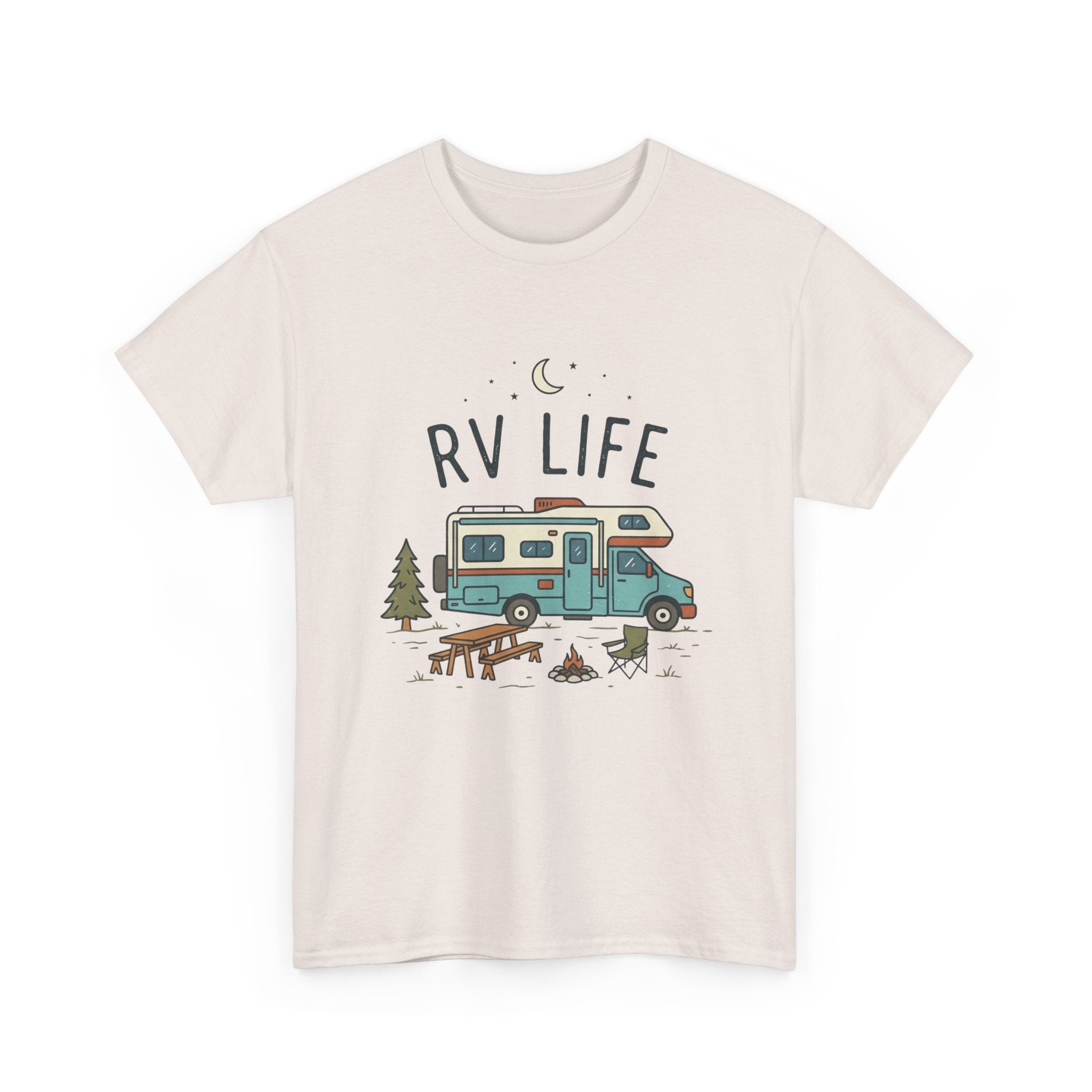 RV Life T‑Shirt — Retro Camper Tee for RV Travelers & Camping Enthusiasts