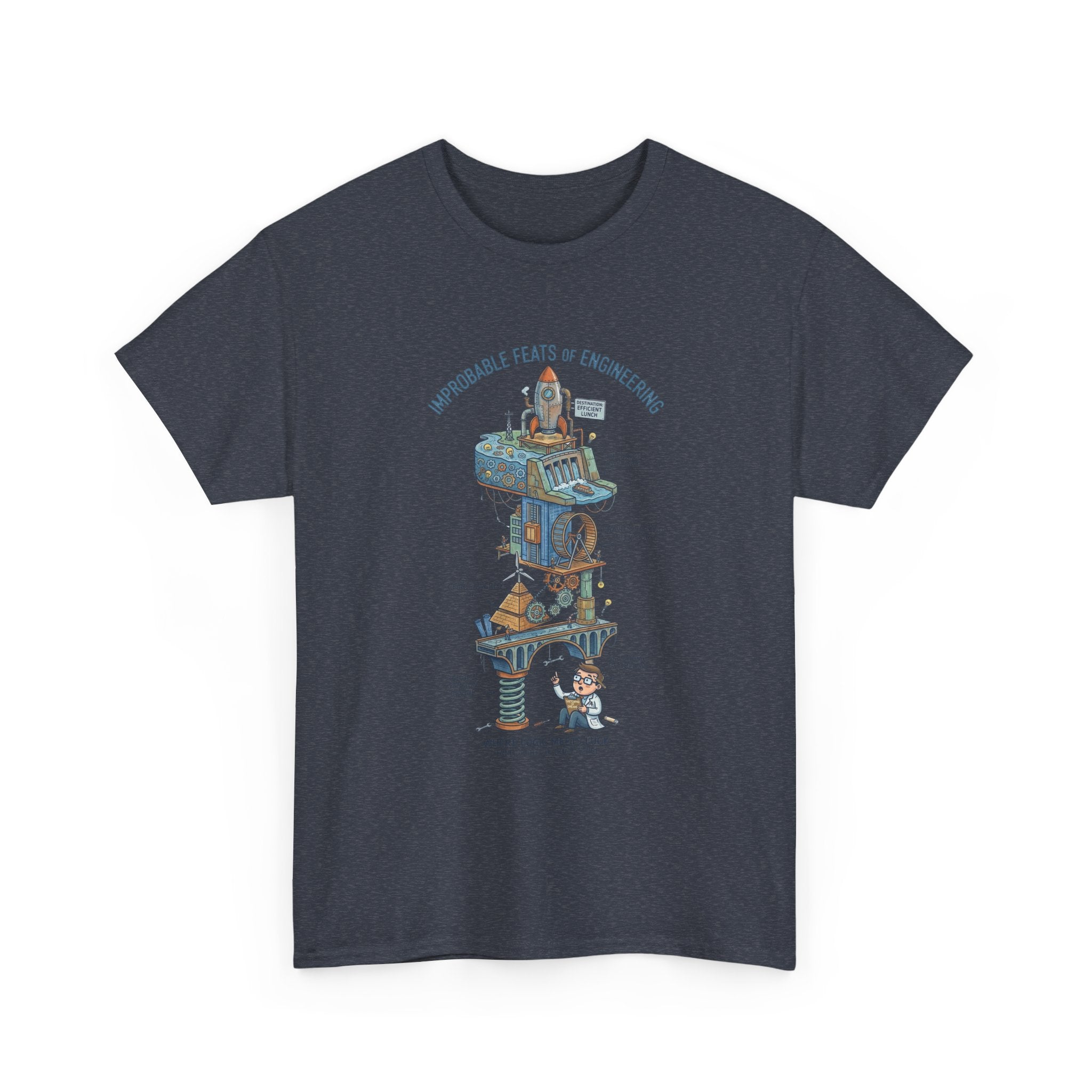 Engineering Feats T‑Shirt — Engineering Diagram Tee